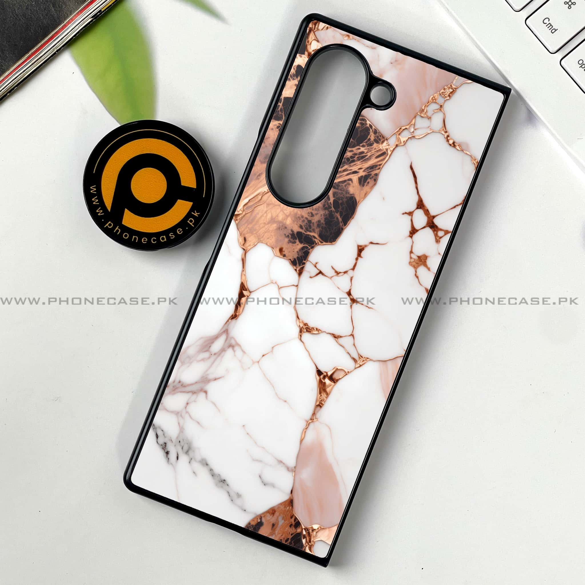 Samsung Galaxy Z Fold 6 - Liquid Marble Series - Premium Printed Metal soft Bumper shock Proof Case