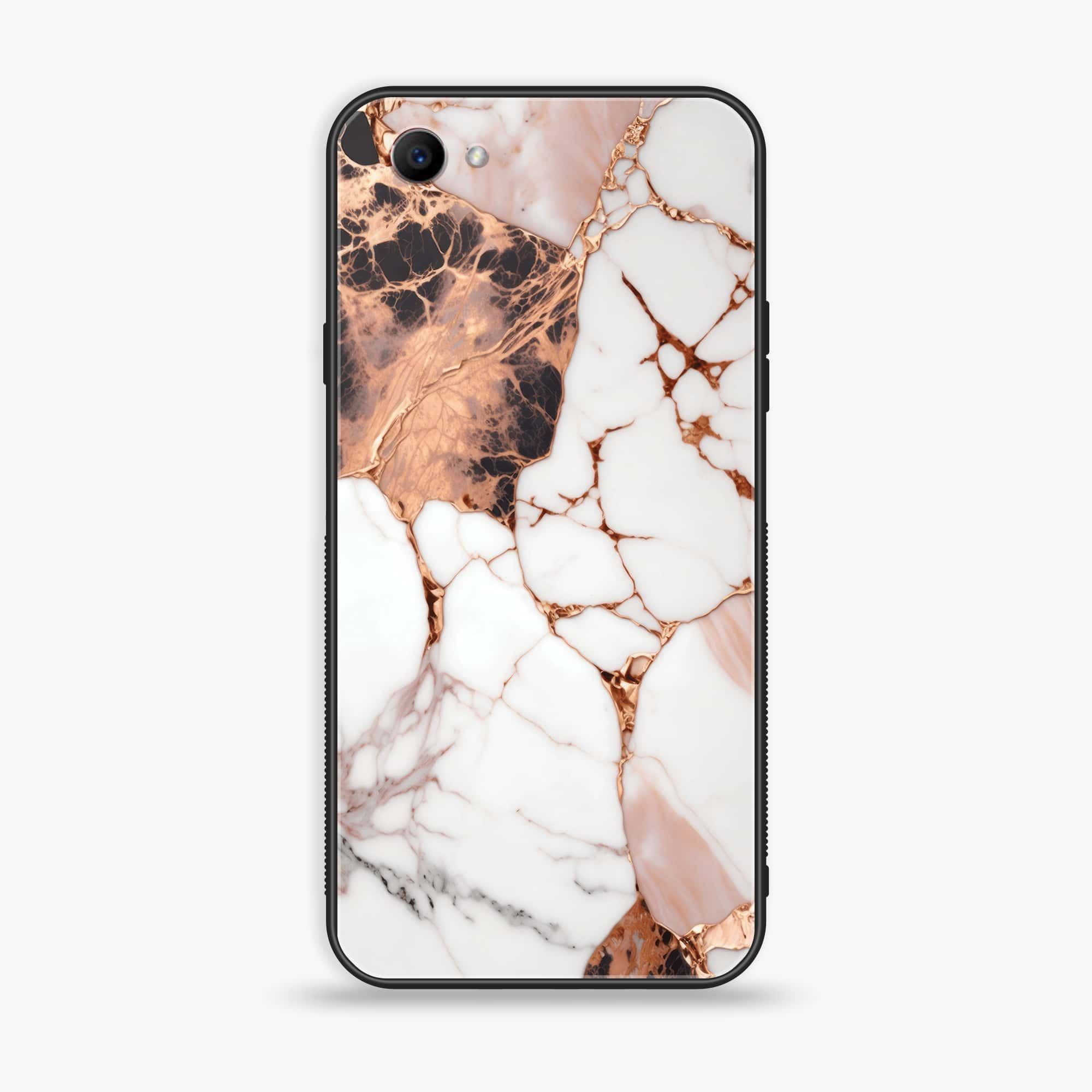 Oppo F7 Youth - Liquid Marble Series - Premium Printed Glass soft Bumper shock Proof Case