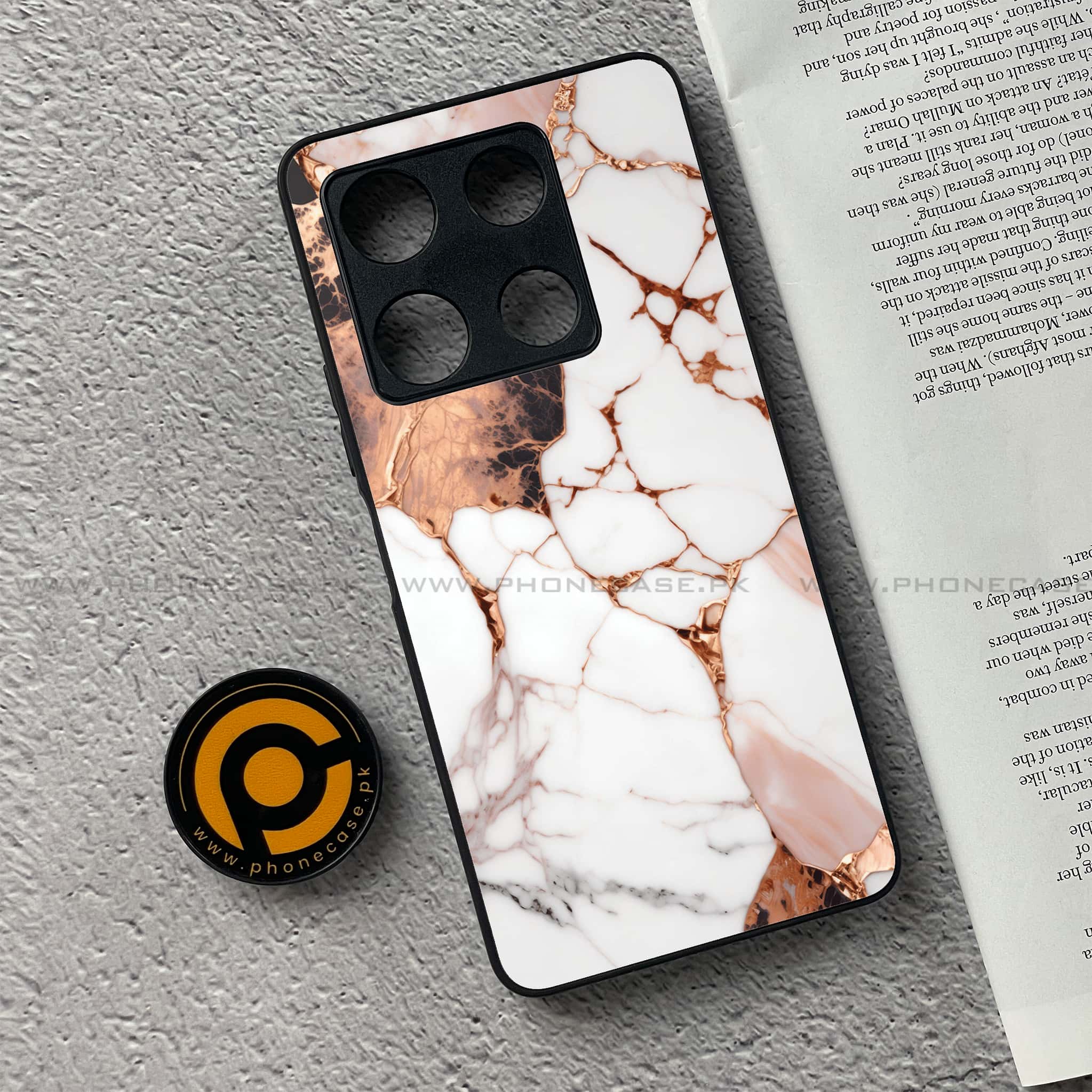 Infinix Note 30 Pro - Liquid Marble Series - Premium Metal Printed soft Bumper shock Proof Case