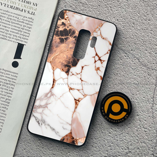 Samsung Galaxy S9 Plus - Liquid Marble  Design 5  - Premium Printed Glass soft Bumper shock Proof Case  CS-44965