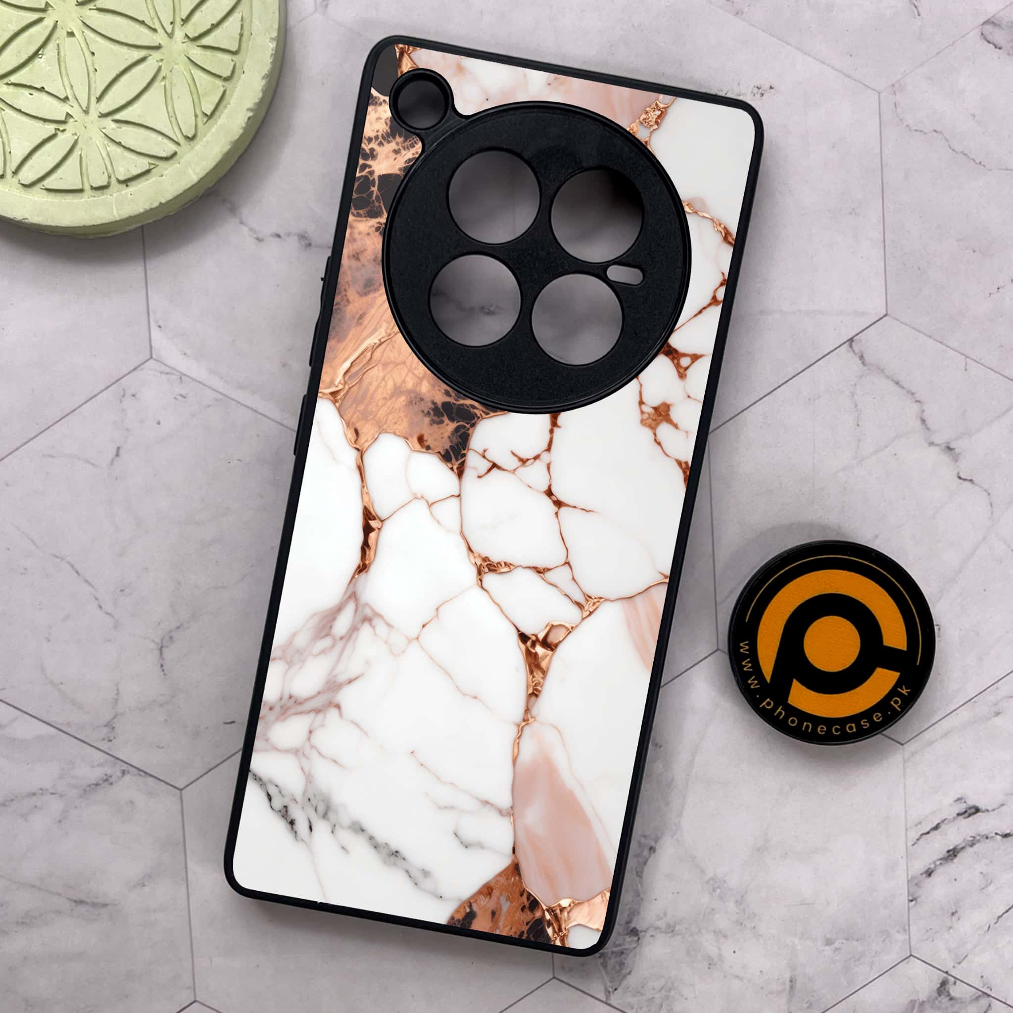 Infinix Zero 40 5G - Liquid Marble Series - Premium Metal Printed soft Bumper shock Proof Case