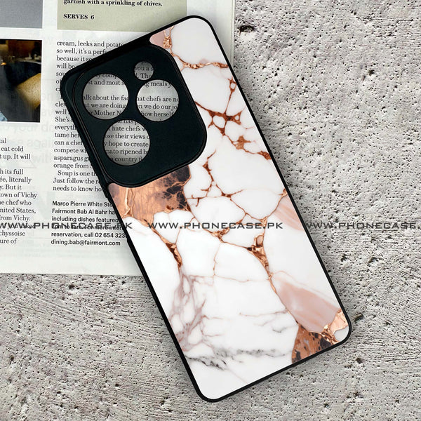 Infinix Hot 40/Hot 40 Pro - Liquid Marble Design 5 - Premium Metal Printed soft Bumper shock Proof Case CS-17557