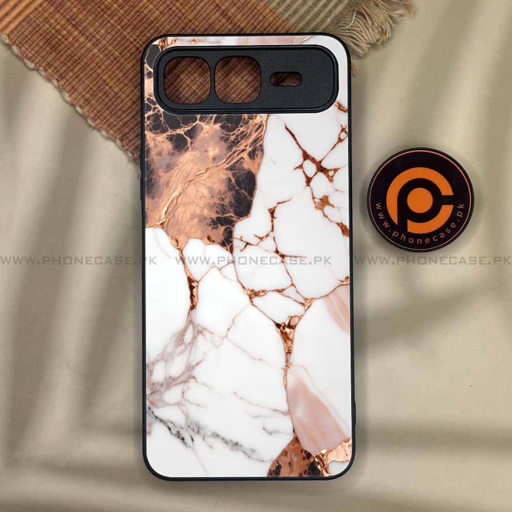 Infinix Smart 10 Plus - Liquid Marble Series - Premium Metal Printed soft Bumper shock Proof Case