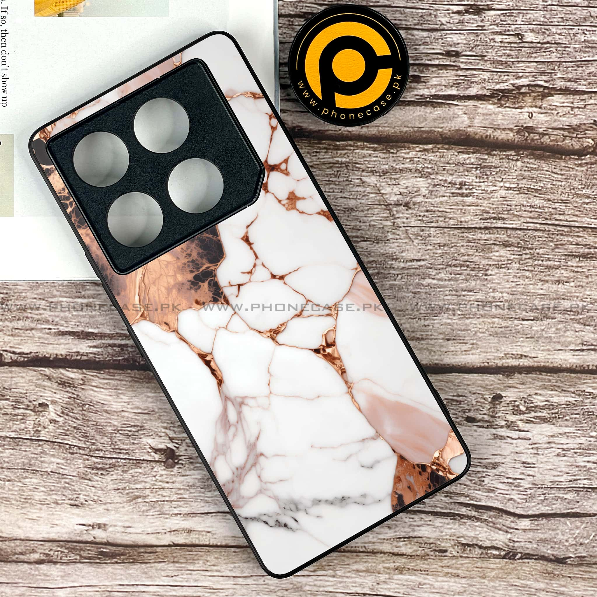 Infinix GT 20 Pro - Liquid Marble Series - Premium Printed Glass soft Bumper shock Proof Case