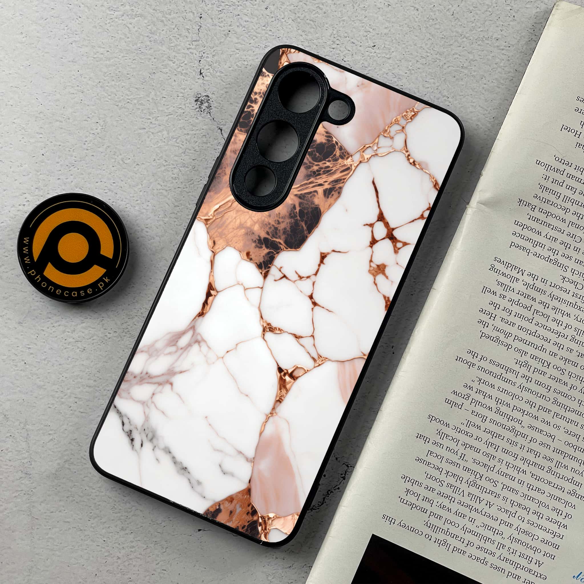 Vivo Y04 - Liquid Marble Series - Premium Metal Printed Soft Bumper Shockproof Case