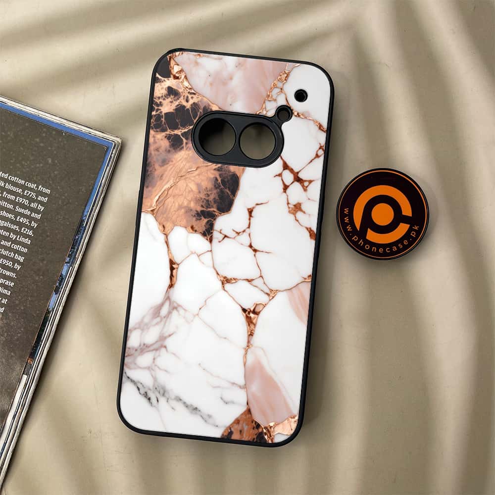 Nothing Phone (2a) - Liquid Marble Series - Premium Metal Printed soft Bumper Shock Proof Case