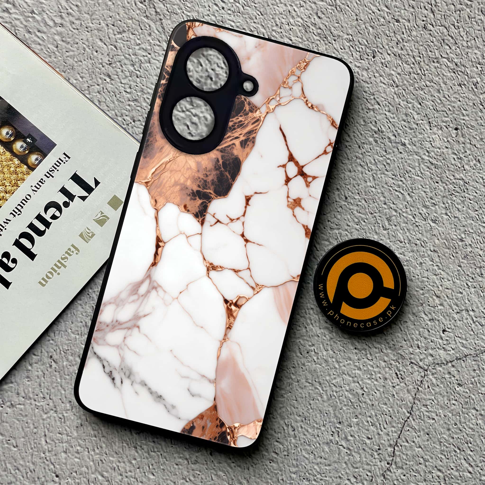 Xiaomi Redmi A5 - Liquid Marble Series - Premium Metal Printed soft Bumper shock Proof Case