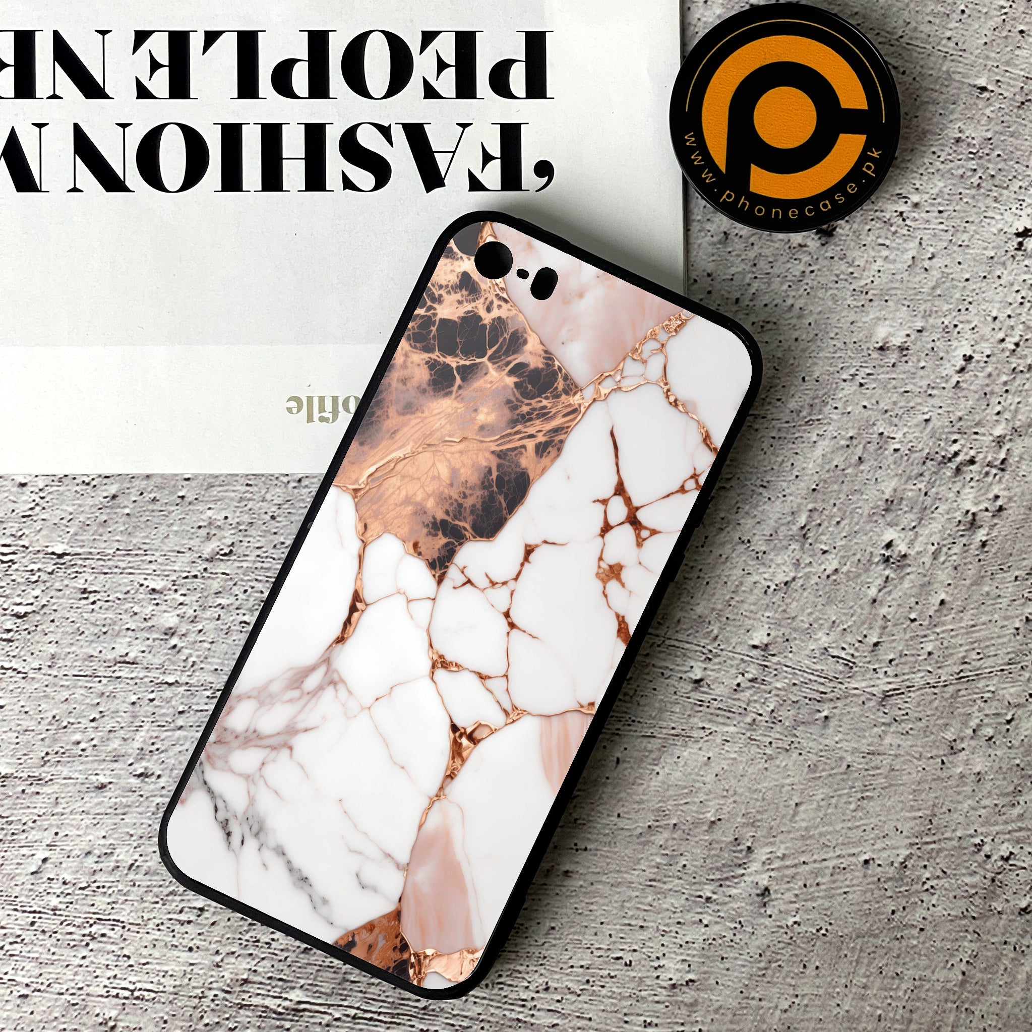 iPhone 5/5c/5s - Liquid Marble Series - Premium Printed Glass soft Bumper shock Proof Case