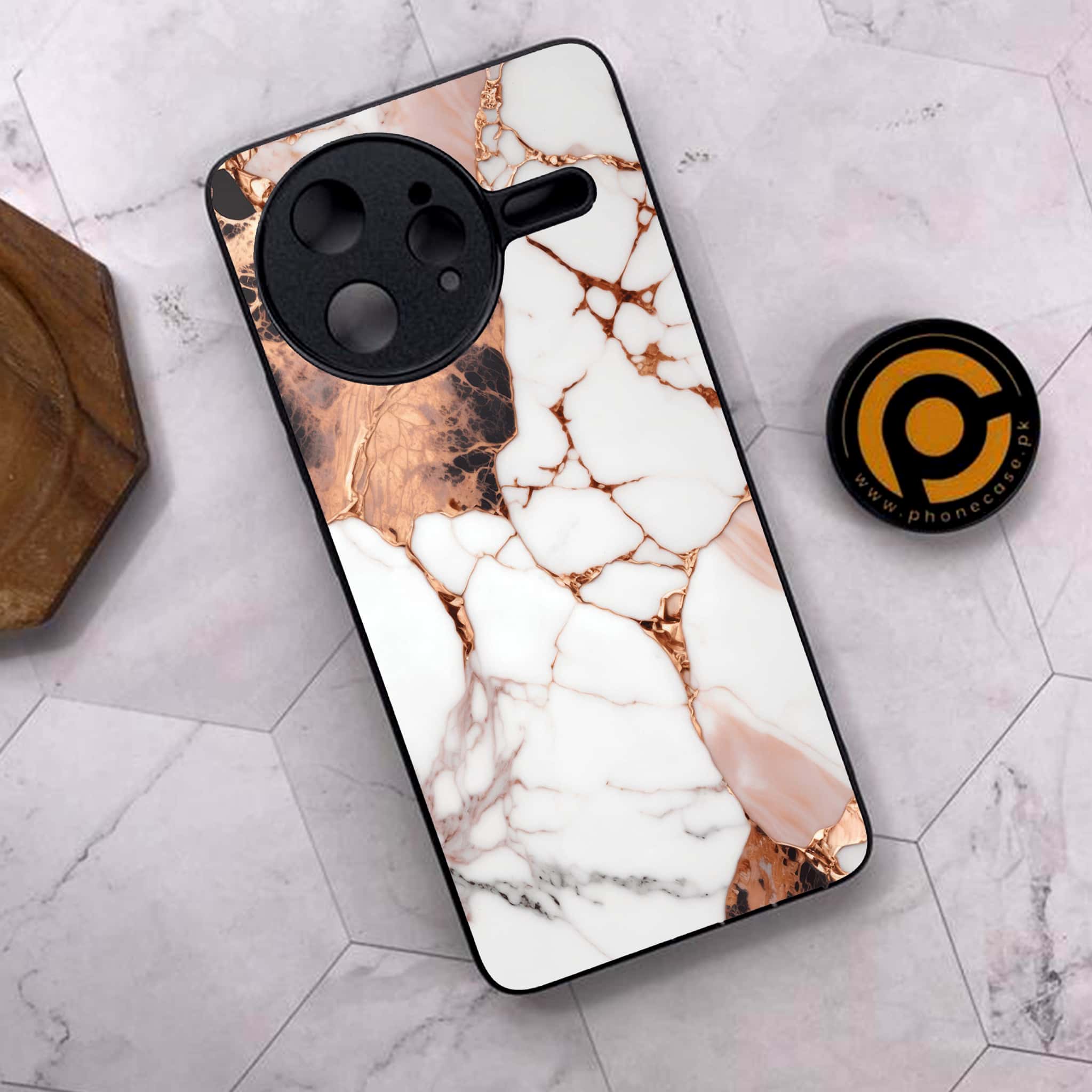 Xiaomi Poco F7 Ultra 5G - Liquid Marble Series - Premium Metal Printed soft Bumper shock Proof Case