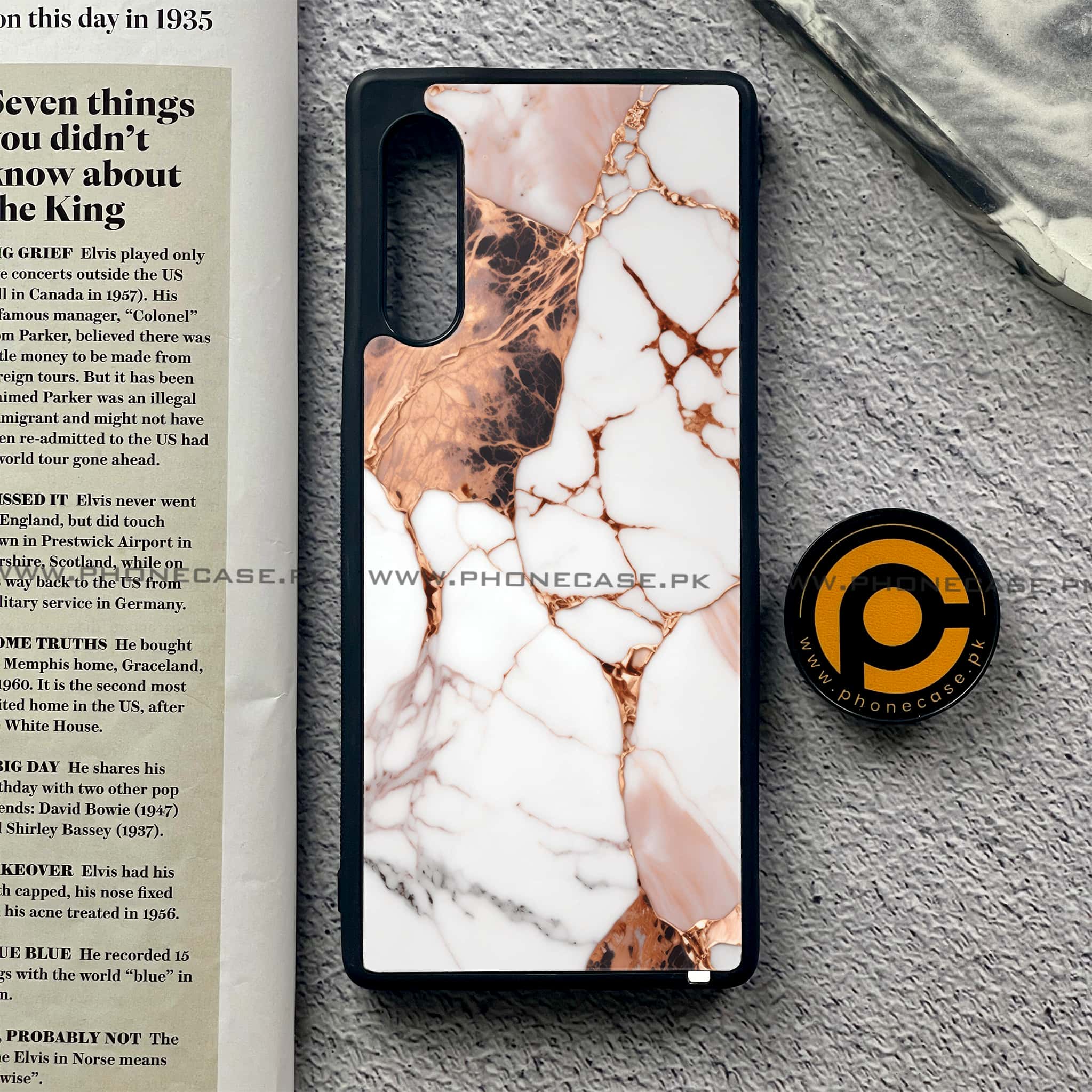 LG Velvet - Liquid Marble Series - Premium Printed Glass soft Bumper shock Proof Case