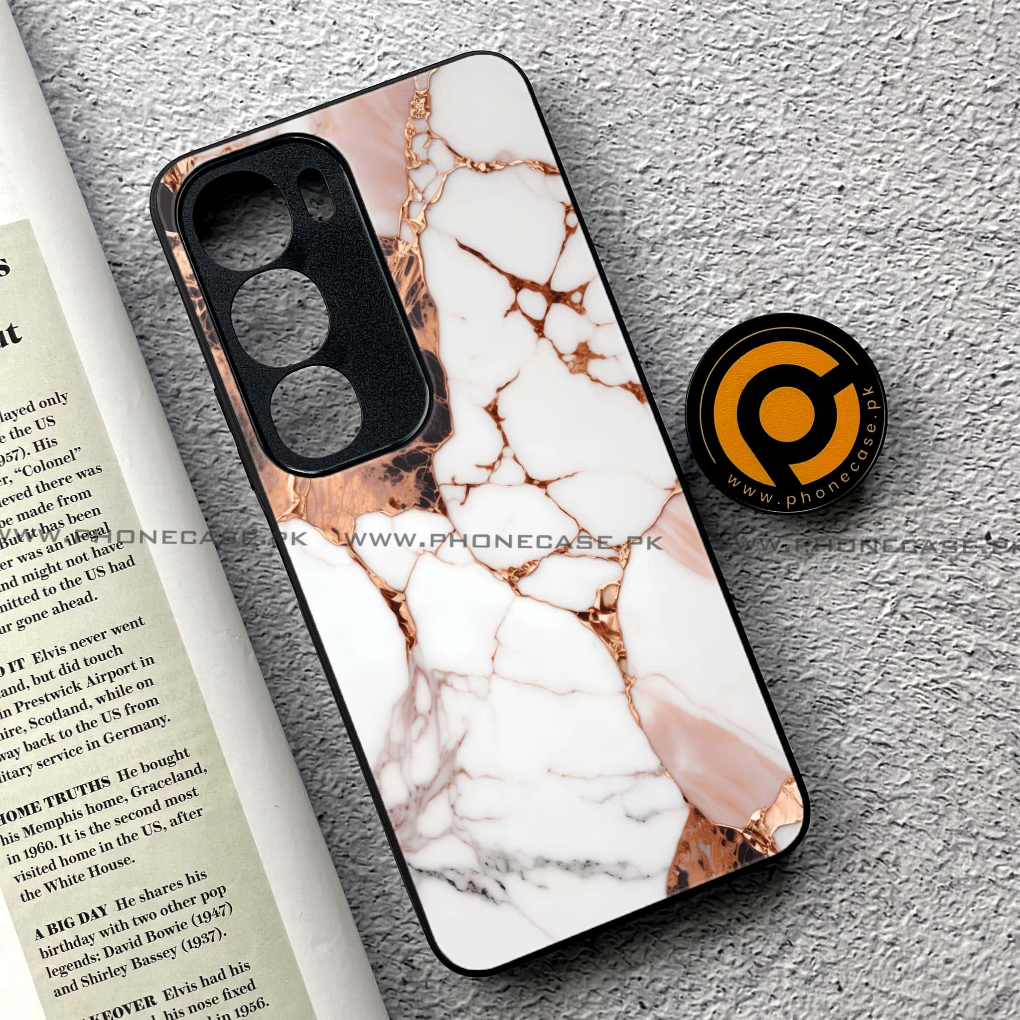Vivo Y19s Pro - Liquid Marble Series - Premium Metal Printed soft Bumper shock Proof Case