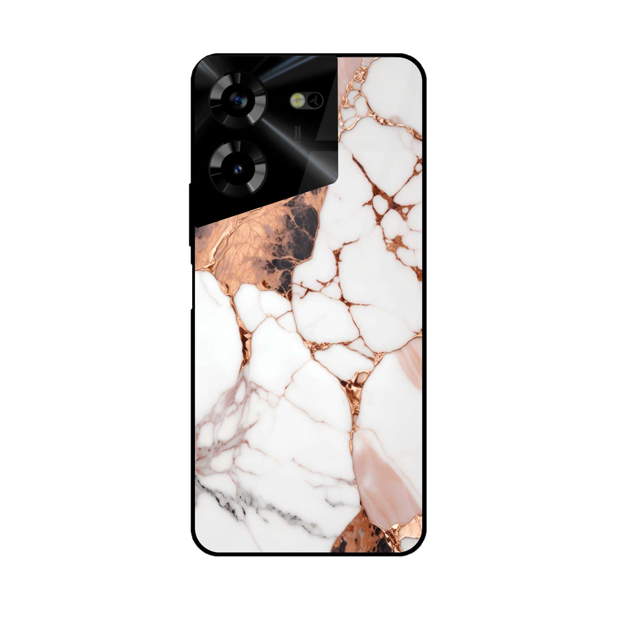 Tecno Pova 5 Pro - liquid marble Series - Premium Printed Glass soft Bumper shock Proof Case
