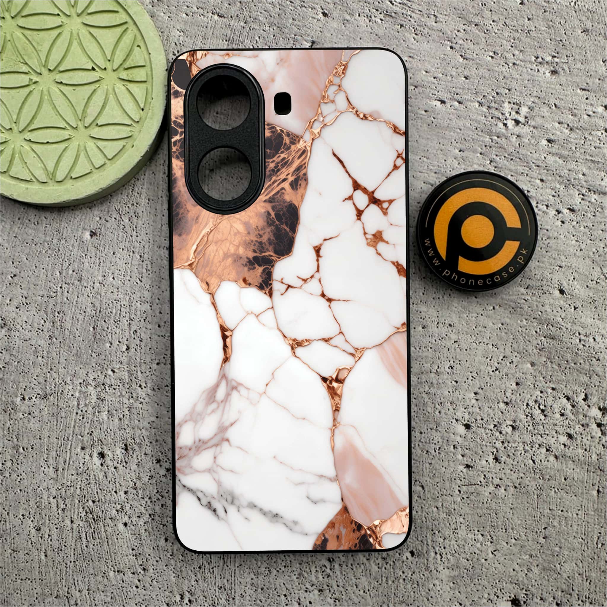 Xiaomi Redmi Turbo 4 - Liquid Marble Series - Premium Metal Printed soft Bumper shock Proof Case
