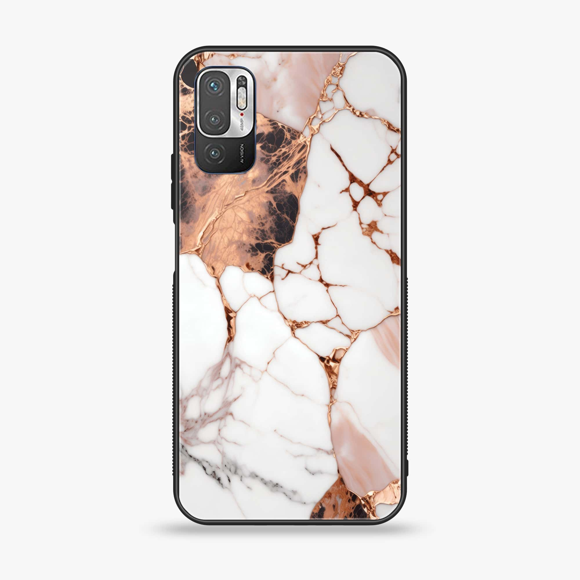 Xiaomi Redmi Note 10 5G - Liquid Marble Series - Premium Printed Glass soft Bumper shock Proof Case