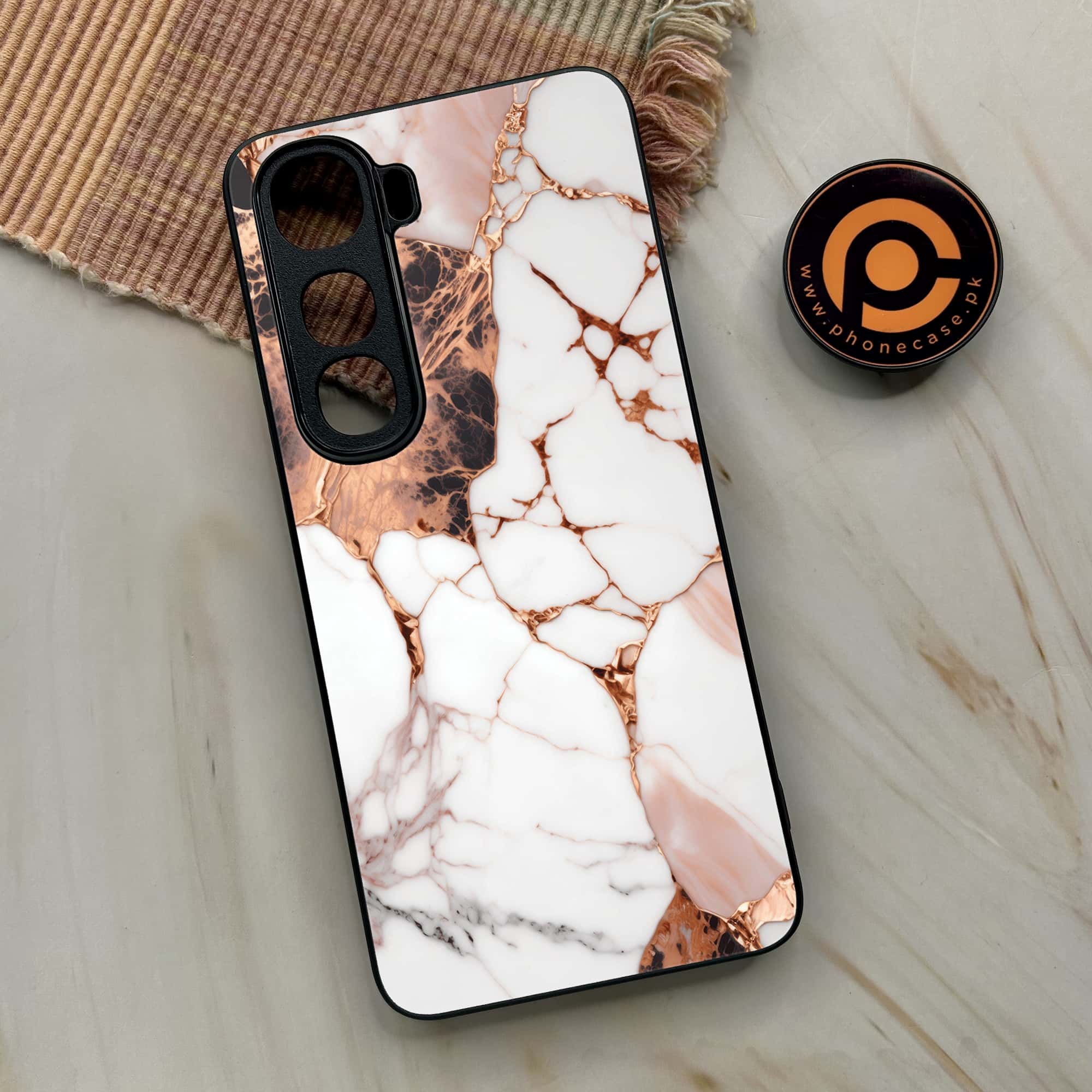 Vivo Y400 - Liquid Marble Series - Premium Metal Printed soft Bumper shock Proof Case