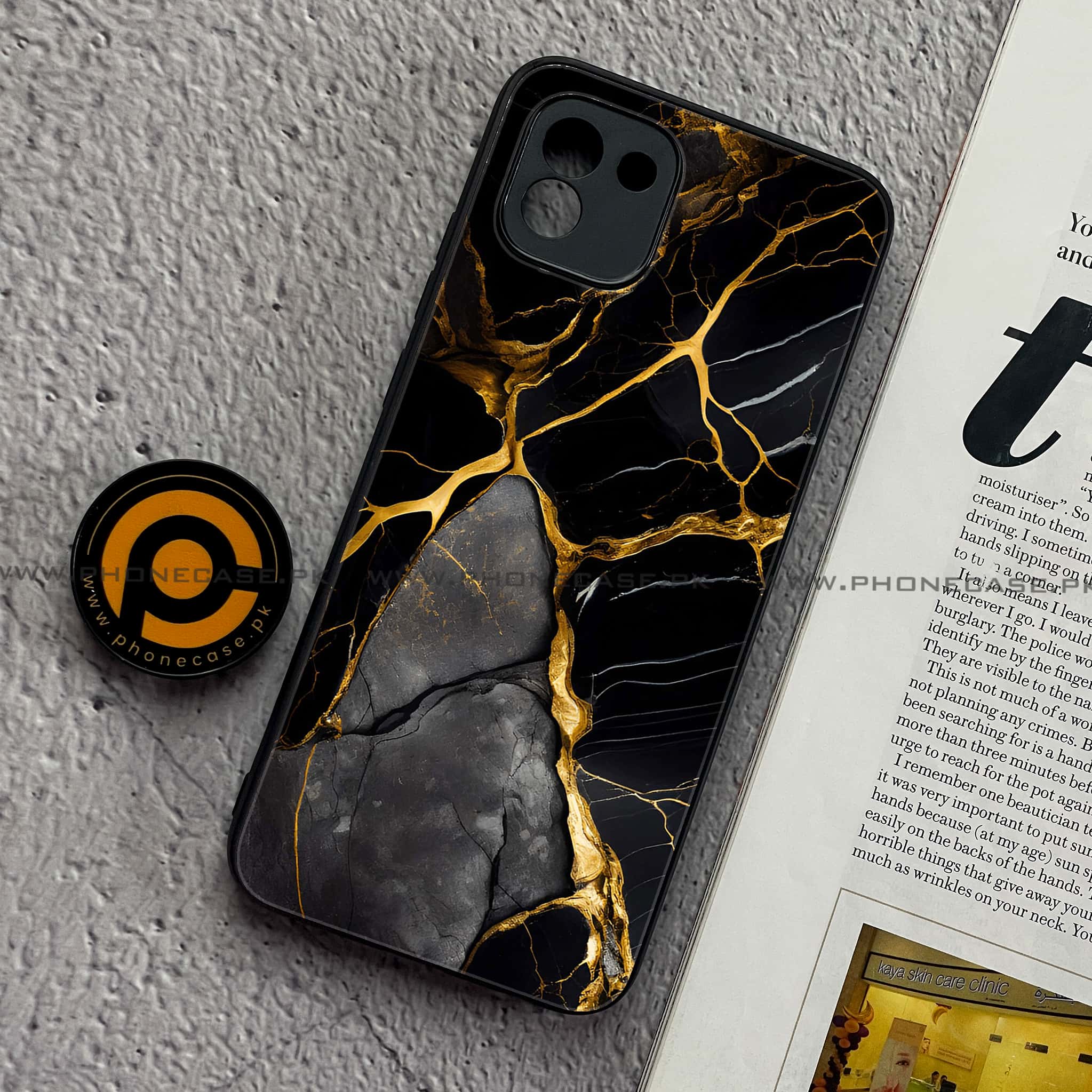Samsung Galaxy A03 - Liquid Marble Series - Premium Printed Glass soft Bumper shock Proof Case