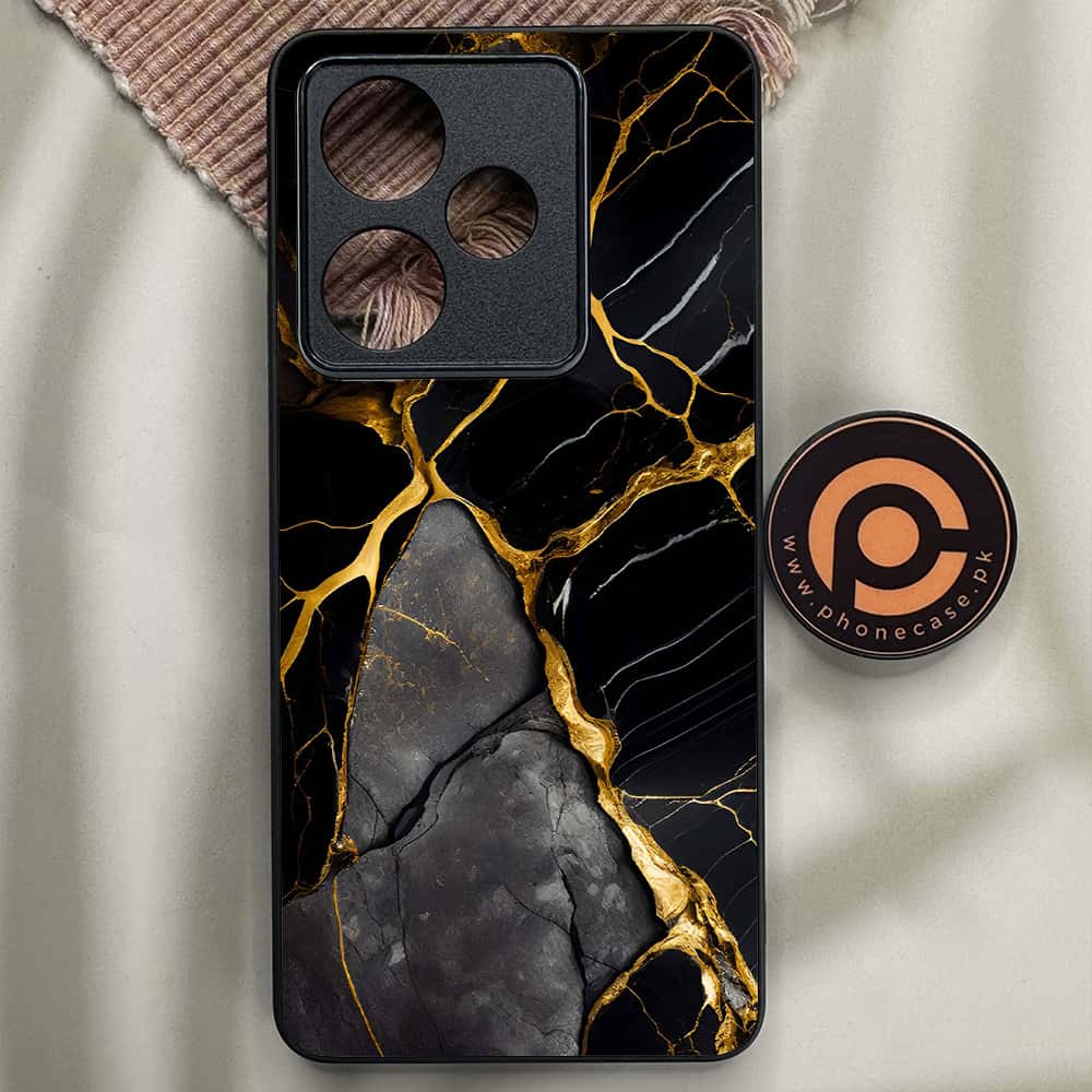 Realme GT 7T - Liquid Marble Series - Premium Metal Printed soft Bumper shock Proof Case