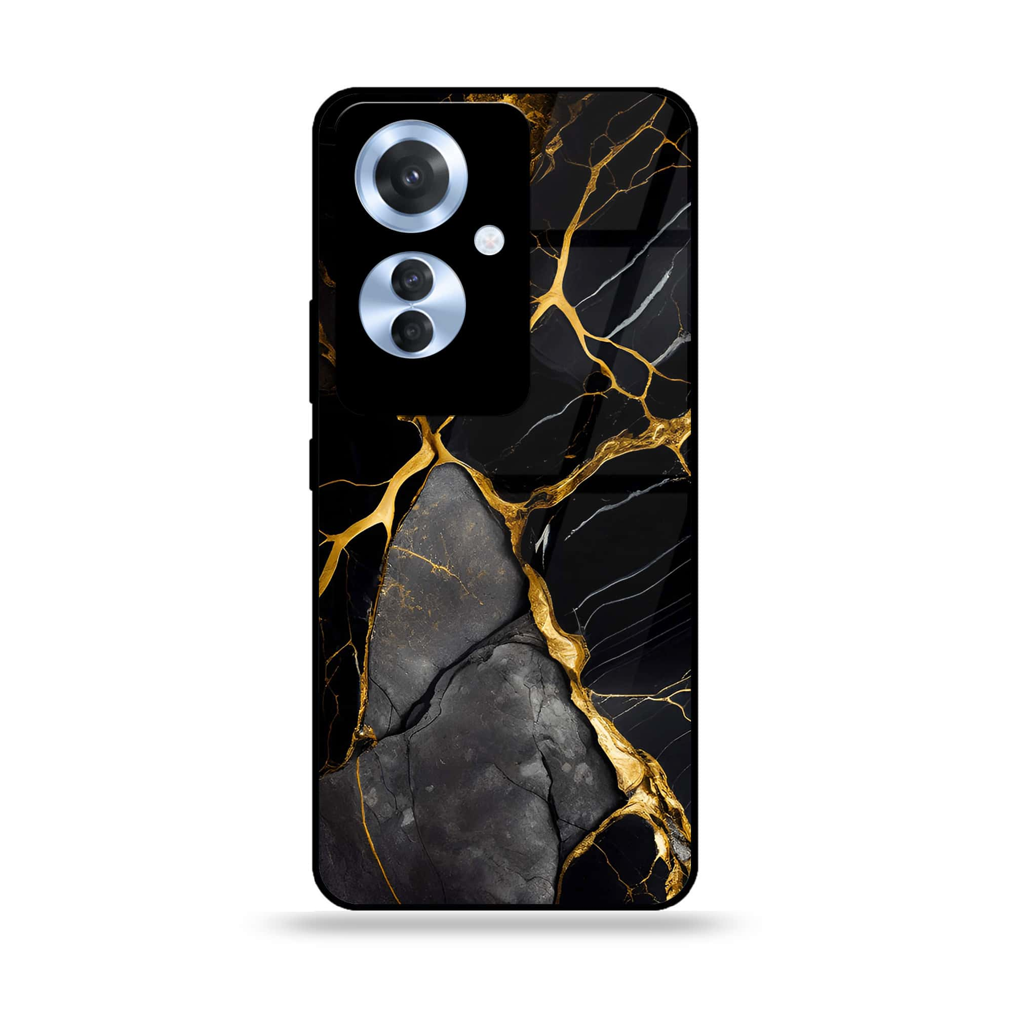 Oppo F25 Pro - Liquid Marble Series - Premium Printed Glass soft Bumper shock Proof Case