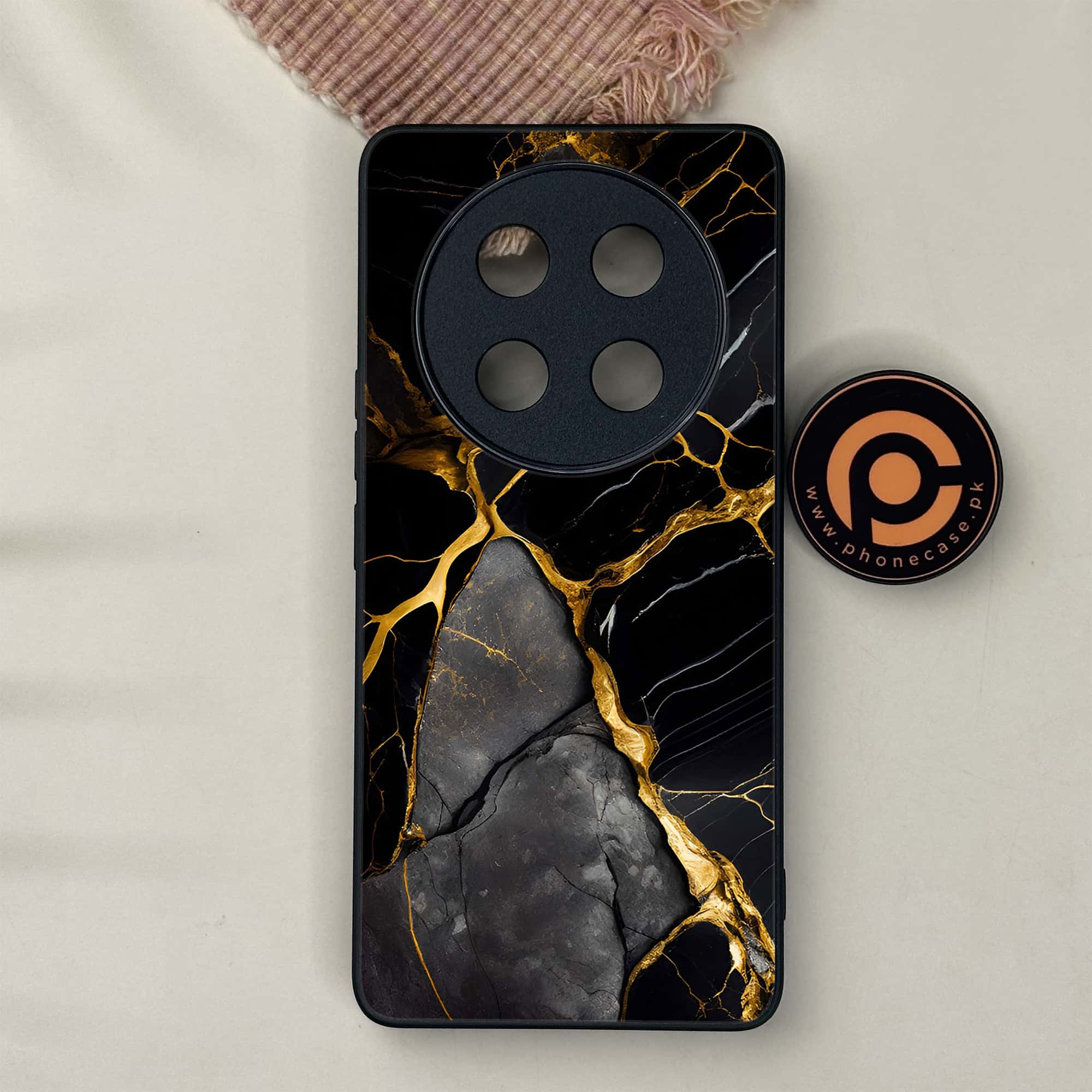 Honor X9c 5G - Liquid Marble Series - Premium Metal Printed soft Bumper shock Proof Case