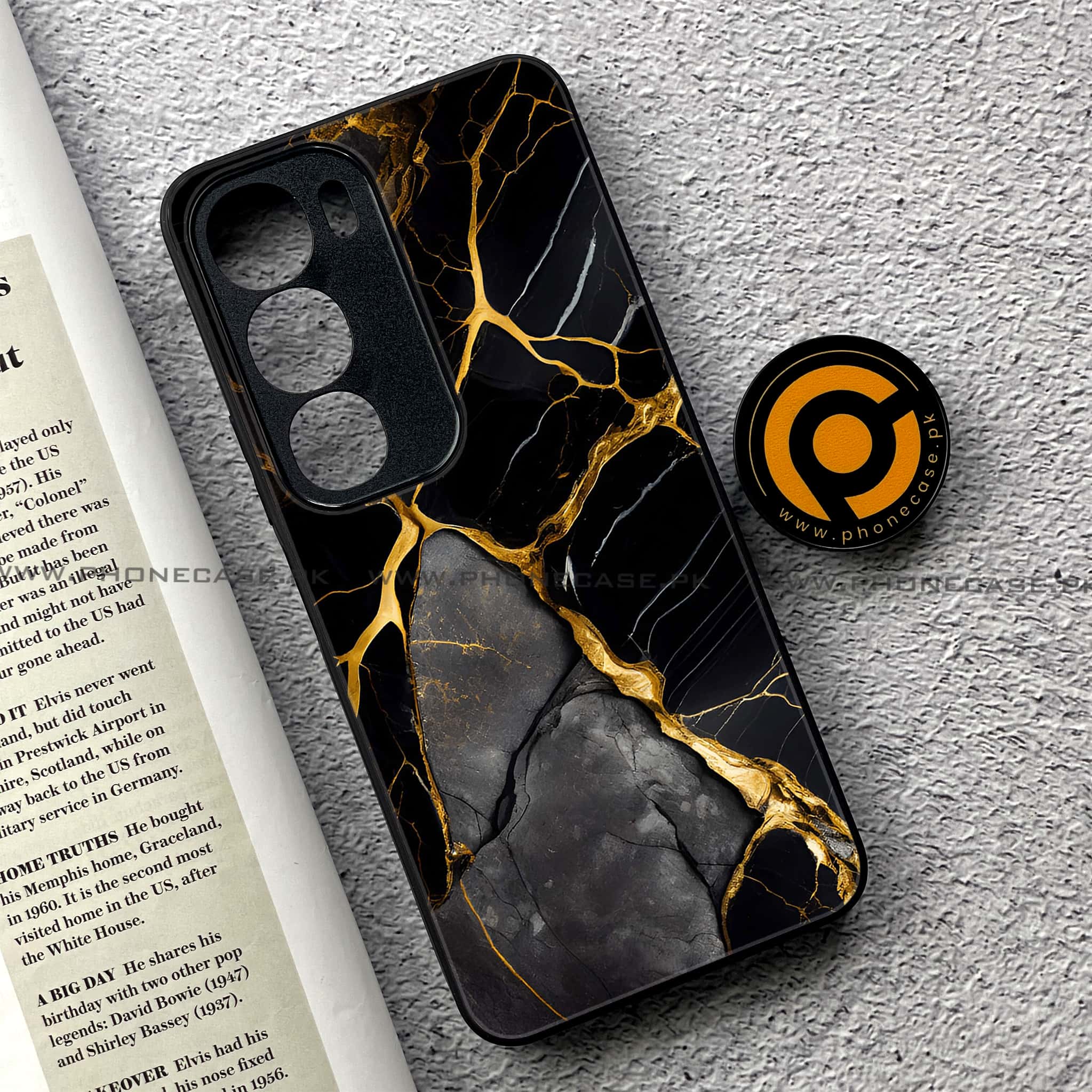Vivo Y19s Pro - Liquid Marble Series - Premium Metal Printed soft Bumper shock Proof Case