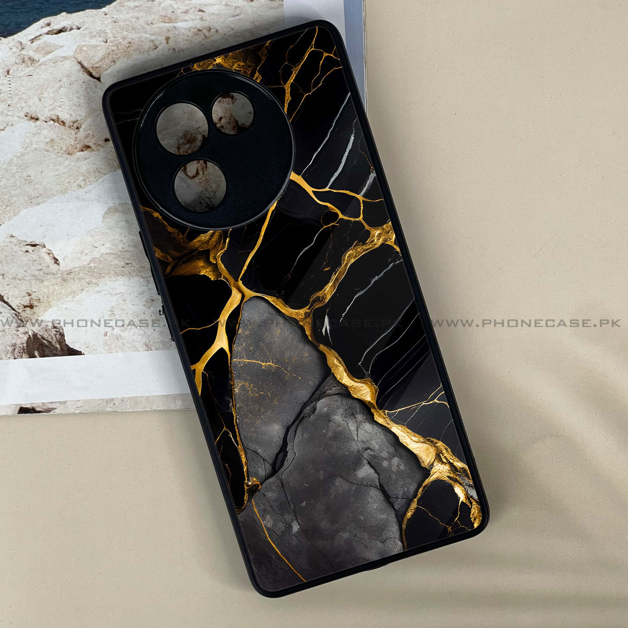 Vivo V30E - Liquid Marble Series - Premium Printed Metal soft Bumper shock Proof Case