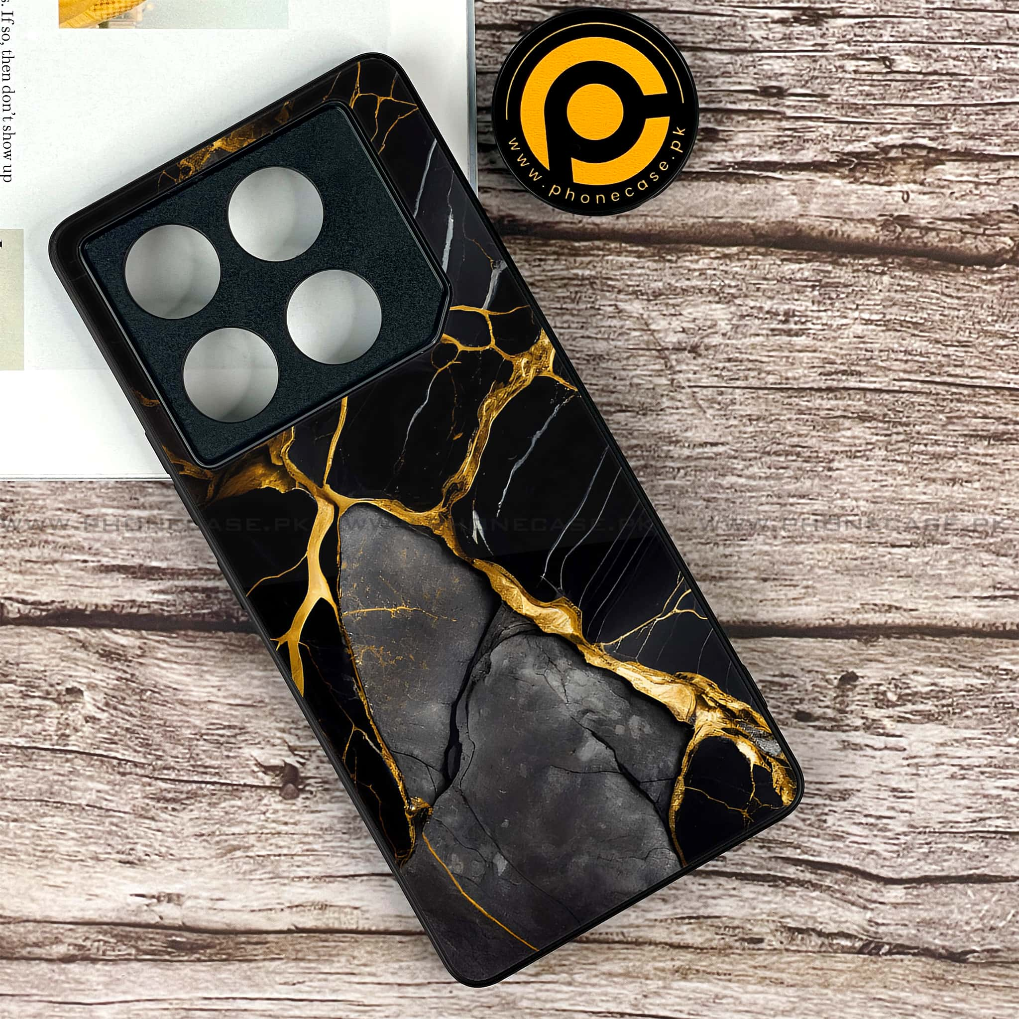 Infinix GT 20 Pro - Liquid Marble Series - Premium Printed Glass soft Bumper shock Proof Case