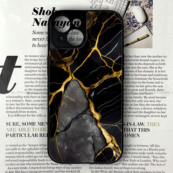 iPhone 13 - Liquid Marble Design 6 - Premium Printed Glass soft Bumper shock Proof Case CS-14086