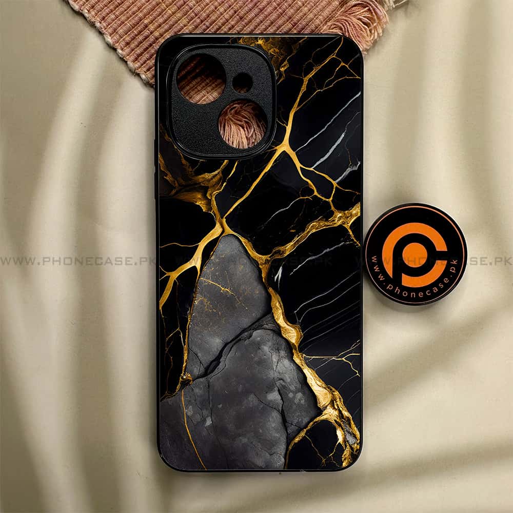 Tecno Spark 40C - Liquid Marble Series - Premium Metal Printed soft Bumper shock Proof Case