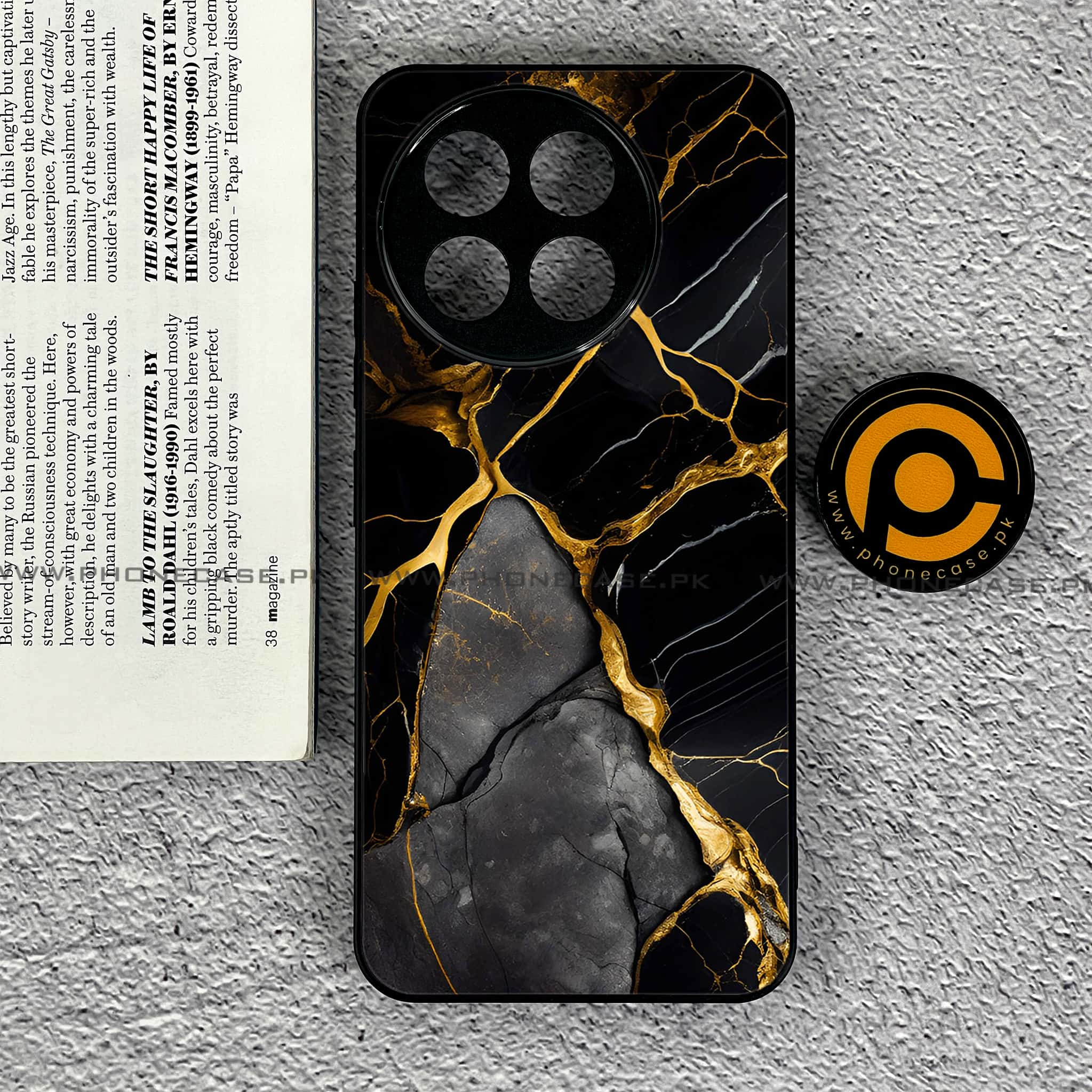 Tecno Spark 30 Pro - Liquid Marble Series - Premium Printed Glass soft Bumper shock Proof Case