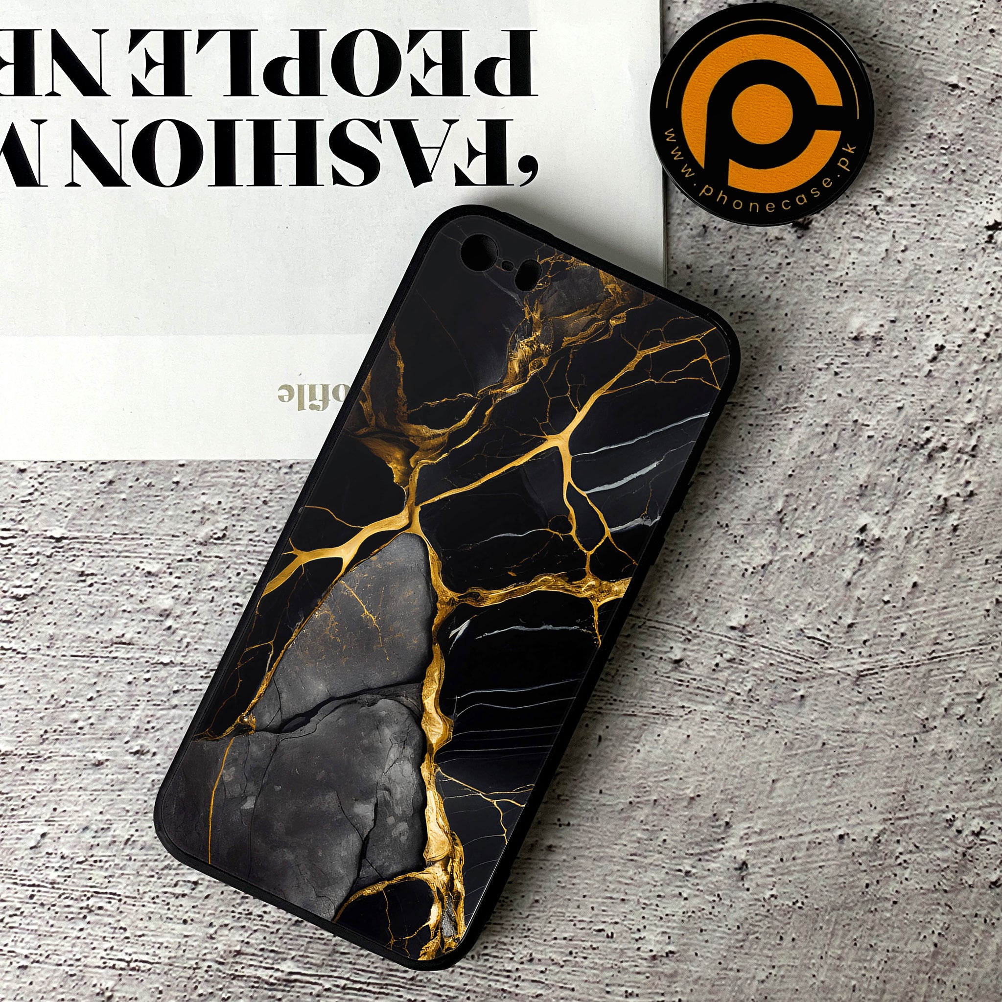 iPhone 5/5c/5s - Liquid Marble Series - Premium Printed Glass soft Bumper shock Proof Case