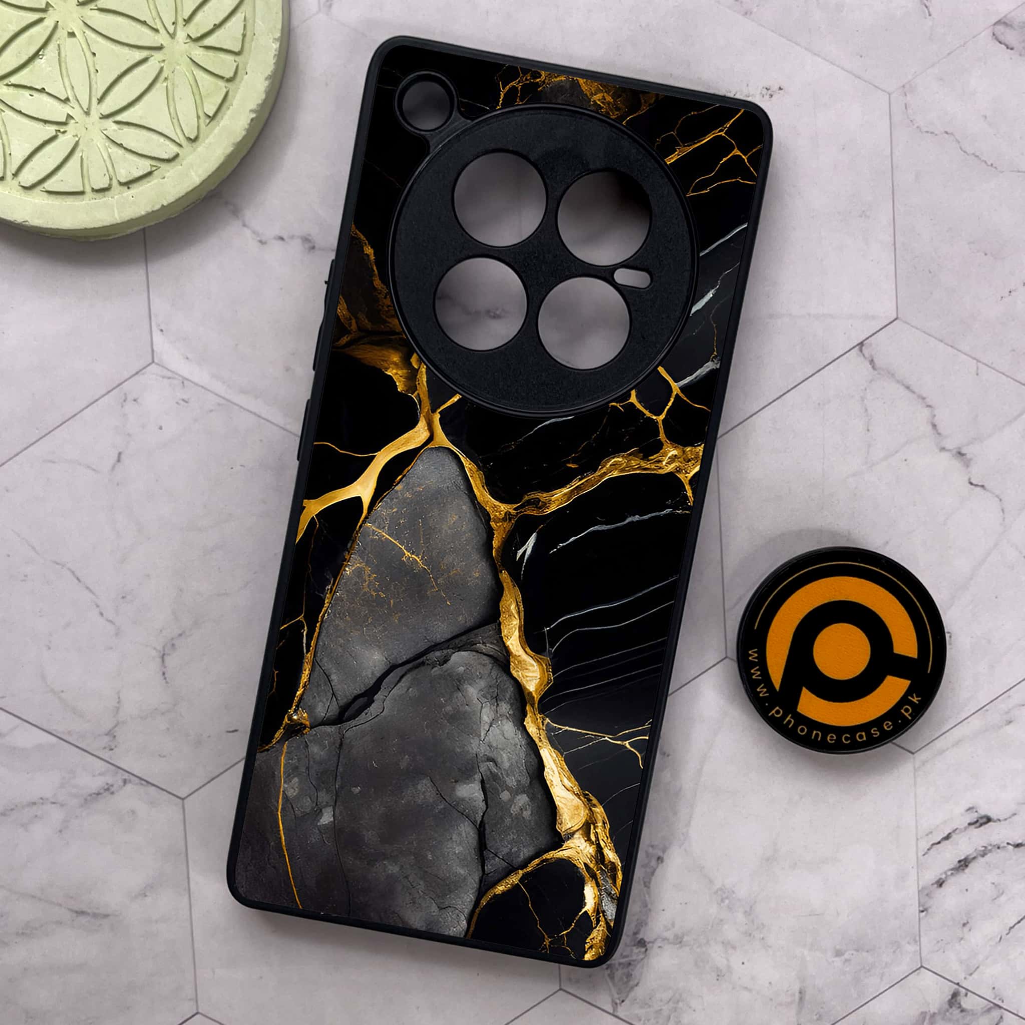 Infinix Zero 40 5G - Liquid Marble Series - Premium Metal Printed soft Bumper shock Proof Case