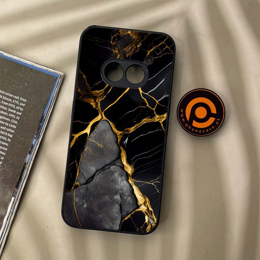 Nothing Phone (2a) - Liquid Marble Series - Premium Metal Printed soft Bumper Shock Proof Case
