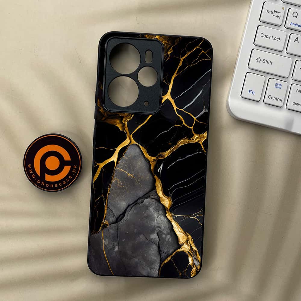 Realme 14T 5G - Liquid Marble Series - Premium Metal Printed soft Bumper Shock Proof Case