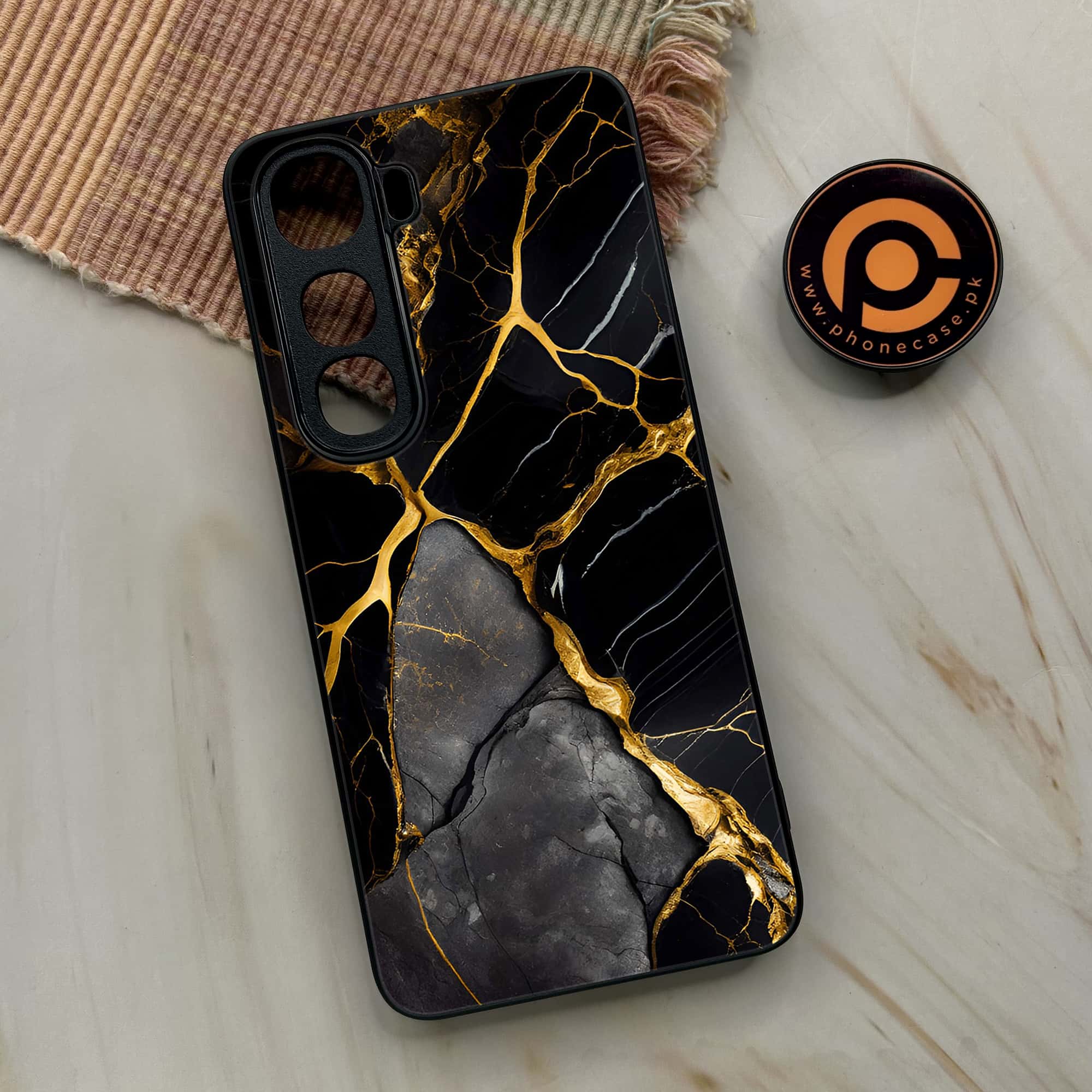 Vivo Y400 - Liquid Marble Series - Premium Metal Printed soft Bumper shock Proof Case