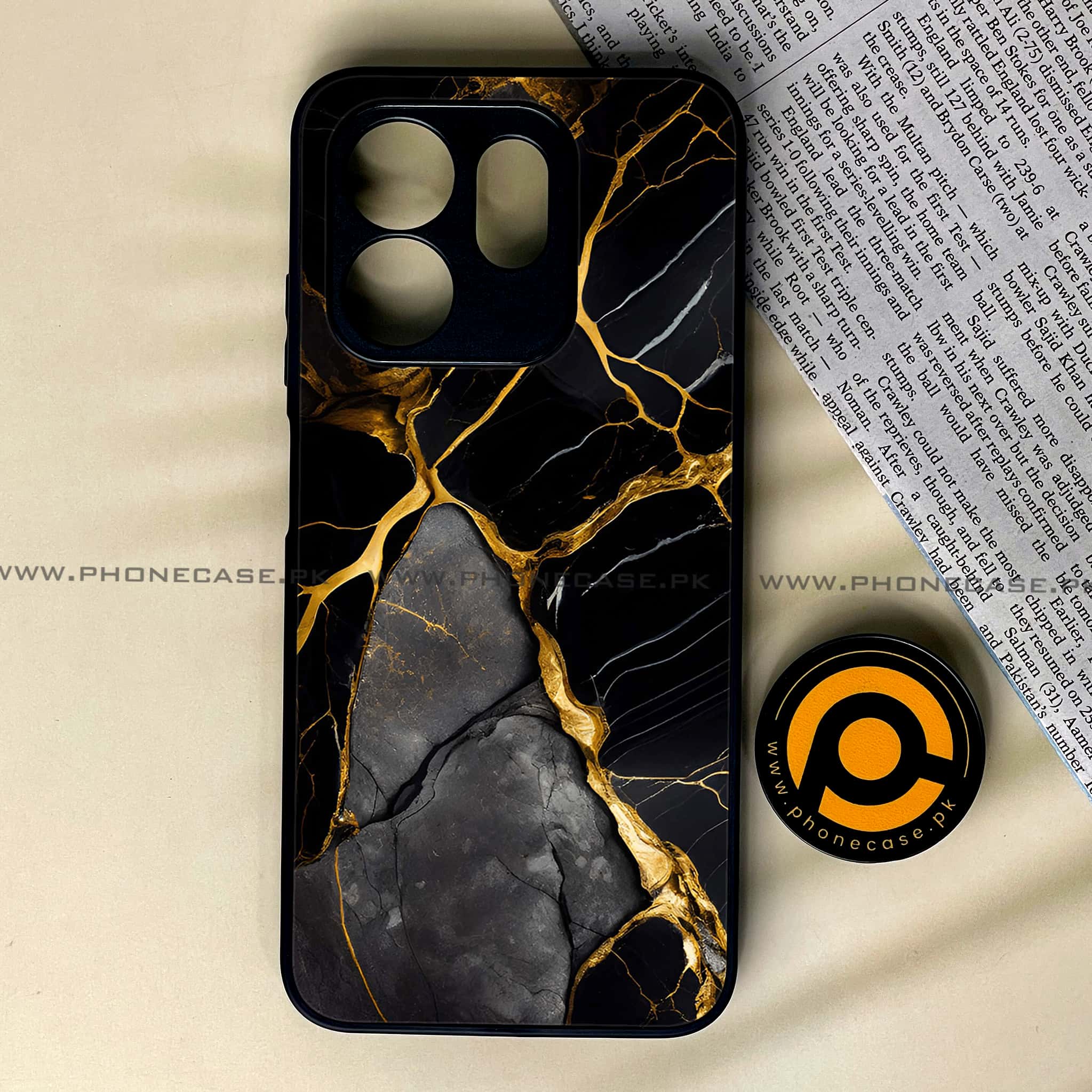 Infinix Smart 9 HD - Liquid Marble Series - Premium Metal Printed soft Bumper shock Proof Case