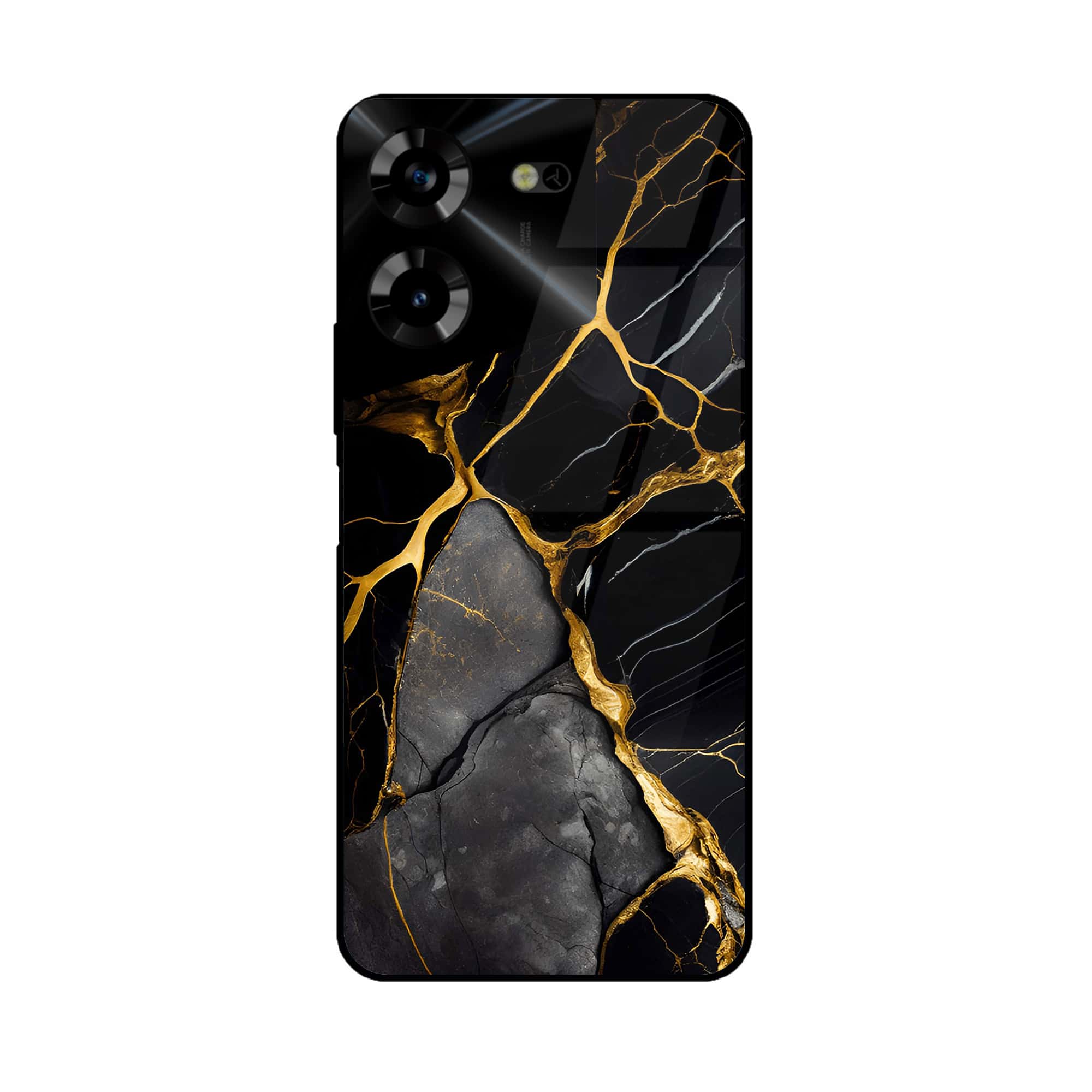 Tecno Pova 5 Pro - liquid marble Series - Premium Printed Glass soft Bumper shock Proof Case