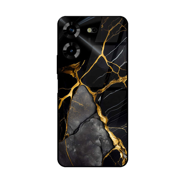 Tecno Pova 5 Pro - liquid marble Series - Premium Printed Glass soft Bumper shock Proof Case CS-52068