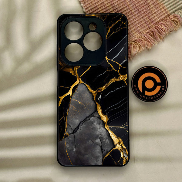 Tecno Spark GO 2024/ Smart 8/ Spark 20/ 20c/ Pop 8/ Hot 40i - Liquid Marble Design 6 - Premium Metal Printed soft Bumper Shock Proof Case CS-37101 CS-37607