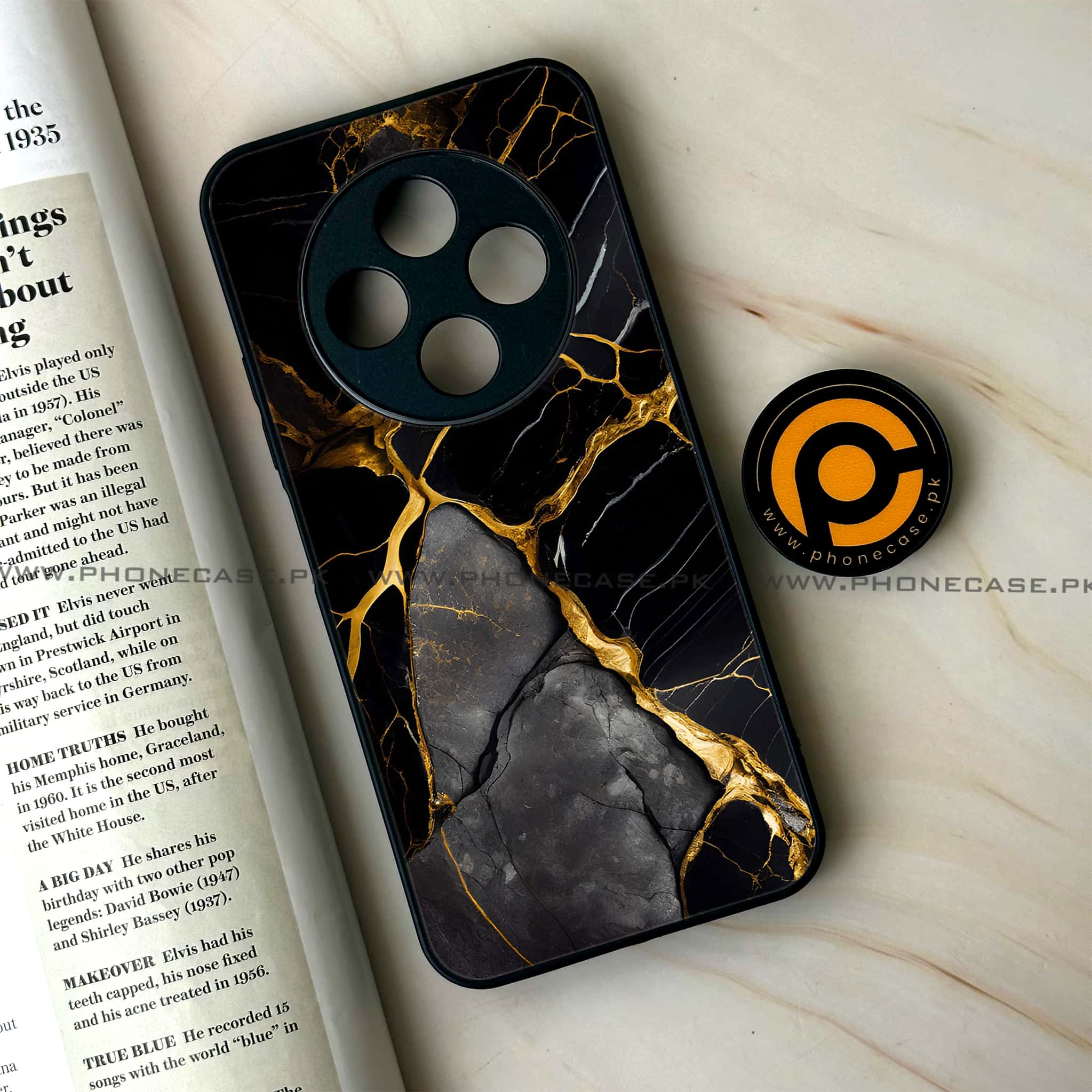 Oppo F27 Pro - Liquid Marble Series - Premium Metal Printed soft Bumper Shock Proof Case