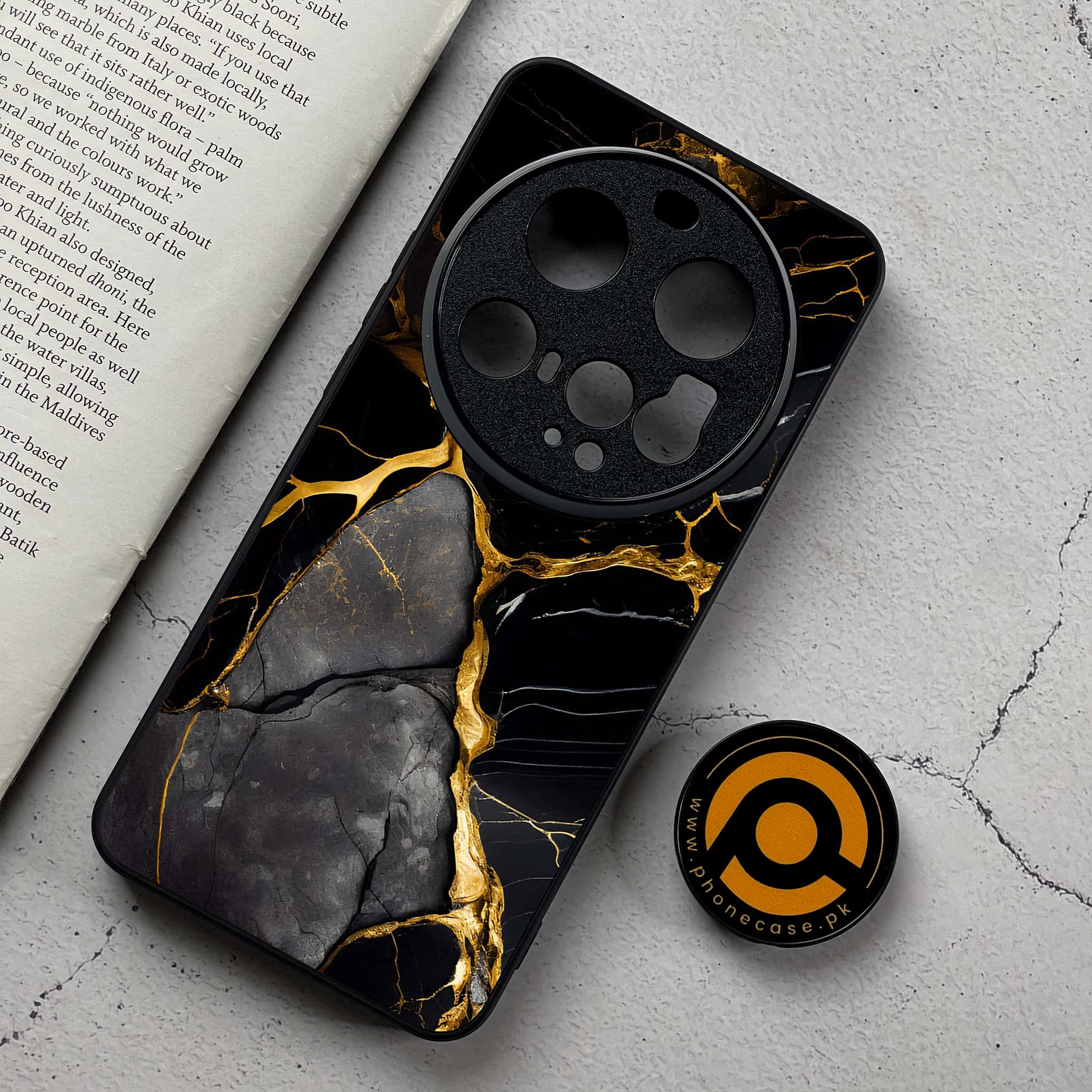 Xiaomi 15 Ultra - Liquid Marble Series - Premium Metal Printed Soft Bumper Shockproof Case