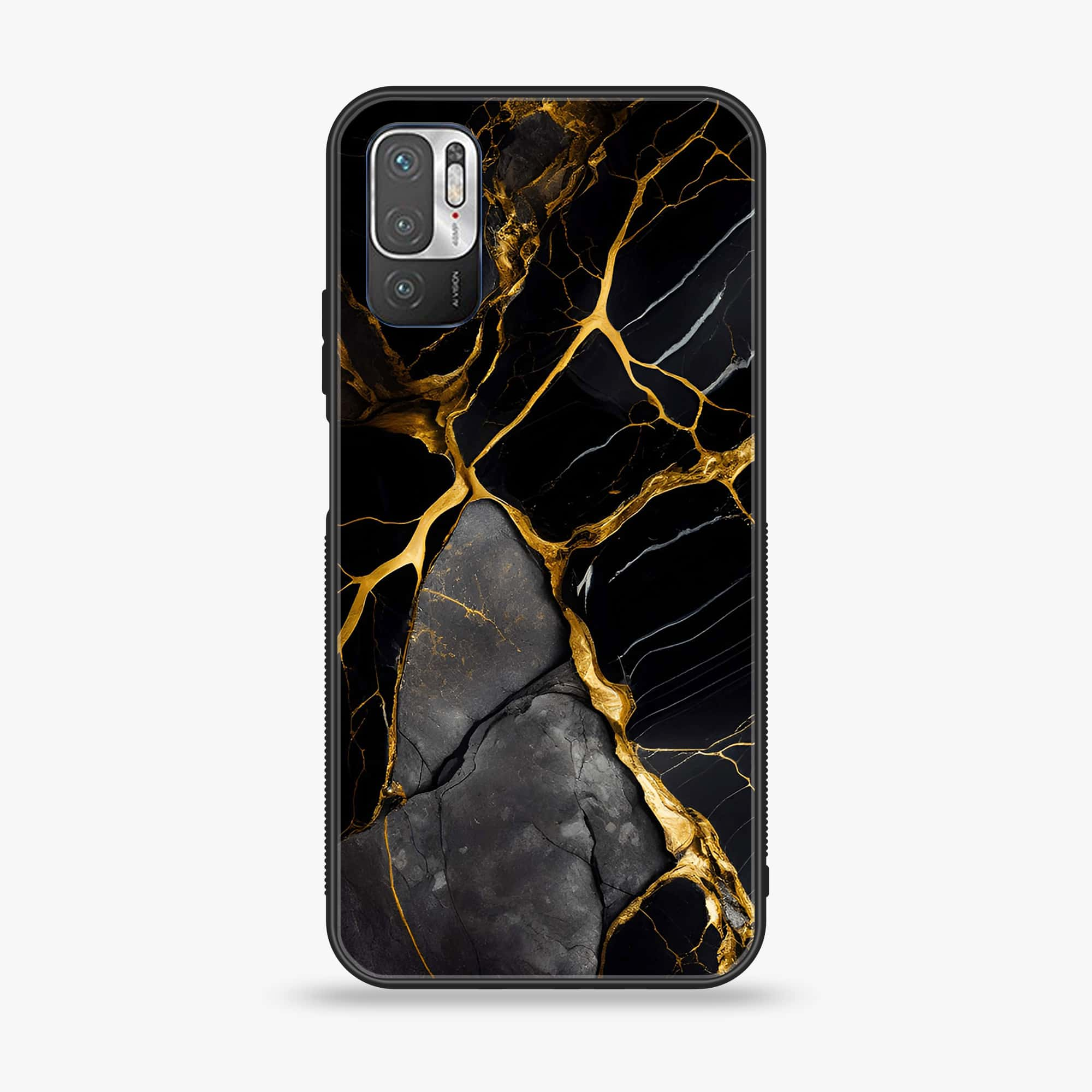 Xiaomi Redmi Note 10 5G - Liquid Marble Series - Premium Printed Glass soft Bumper shock Proof Case