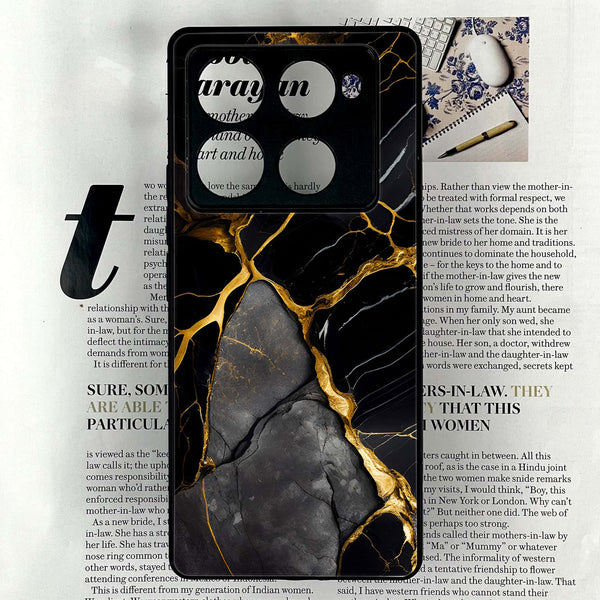 Infinix Note 40 Pro 4G - Liquid Marble Design 6 - Premium Printed Glass soft Bumper shock Proof Case CS-15061 CS-15410 CS-17466 CS-41660