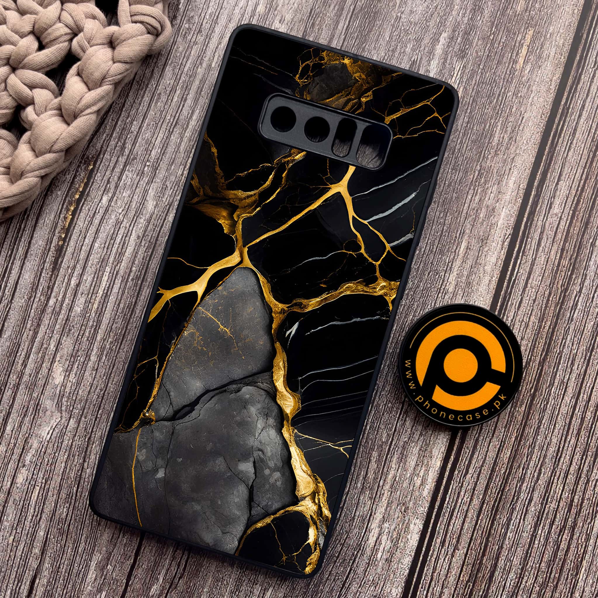 Samsung Galaxy Note 8 - Liquid Marble Series - Premium Metal Printed soft Bumper shock Proof Case