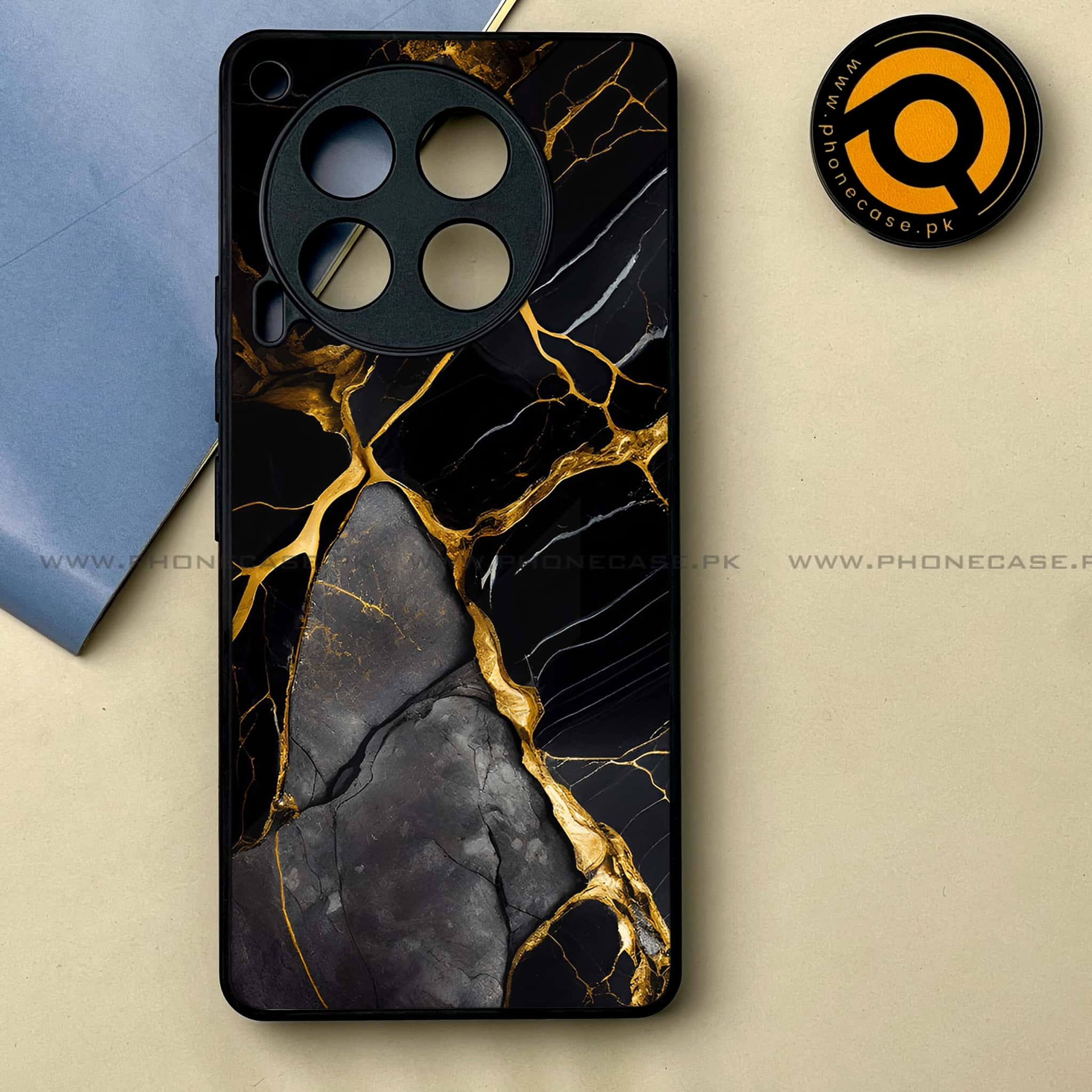 Tecno Camon 30 - Liquid Marble Series -  Premium Printed Metal soft Bumper shock Proof Case