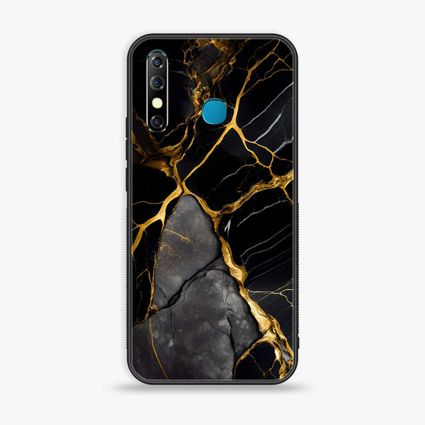 Infinix Hot 8 - Liquid Marble Design 6- Premium Metal Printed soft Bumper Shock Proof Case CS-44537