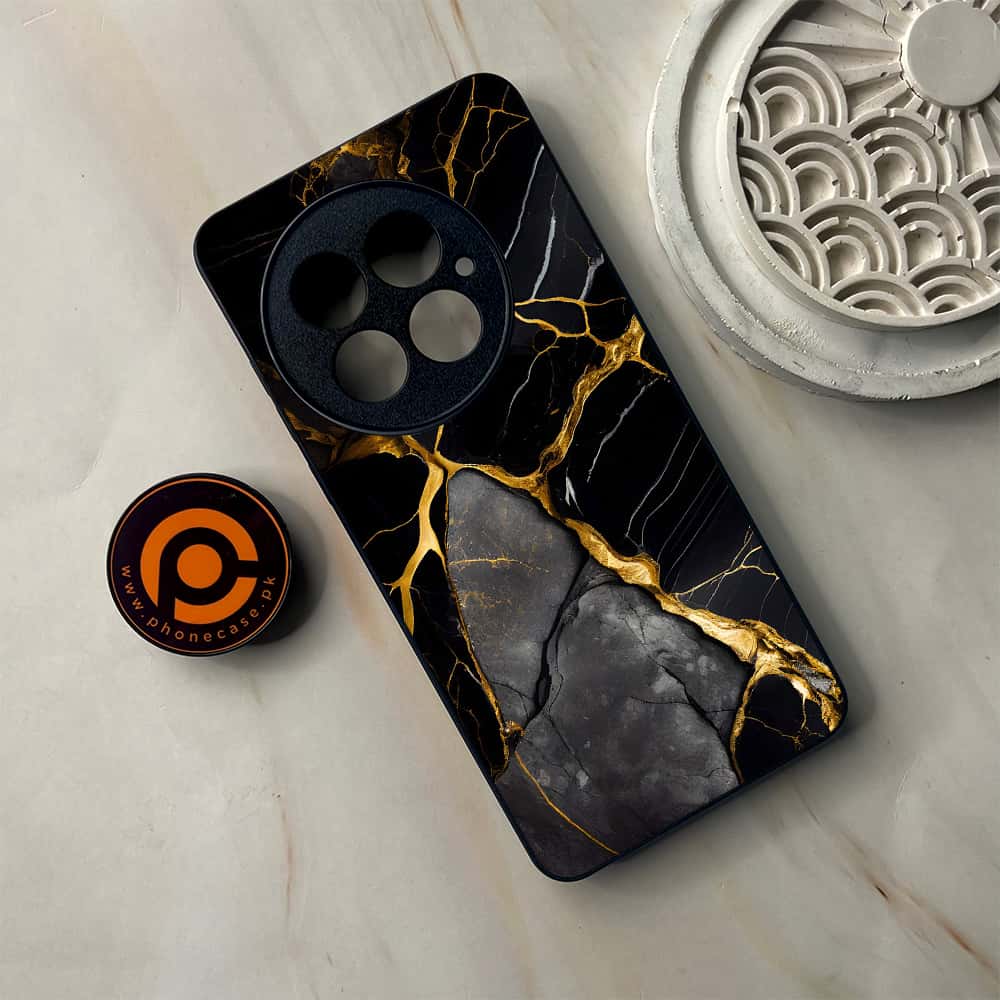 OnePlus 13 - Liquid Marble Series - Premium Metal Printed soft Bumper shock Proof Case