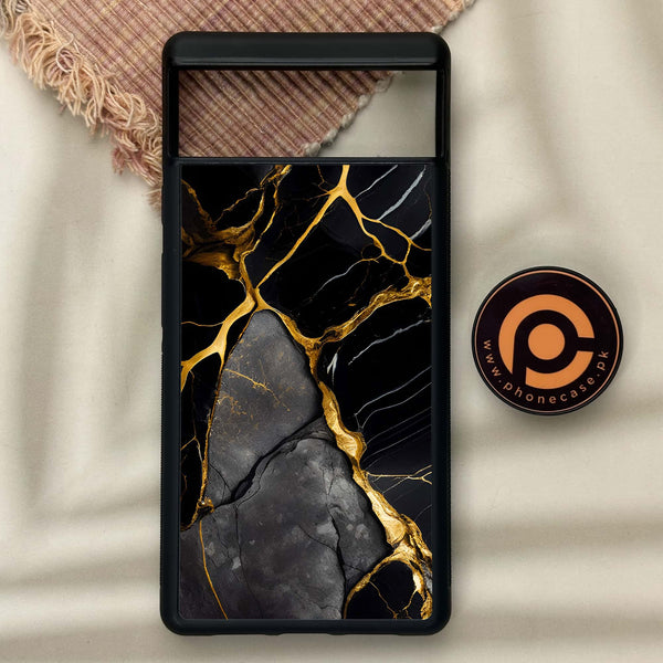 Google Pixel 6 - Liquid Marble Design 6 - Premium Metal Printed soft Bumper Shock Proof Case CS-46393