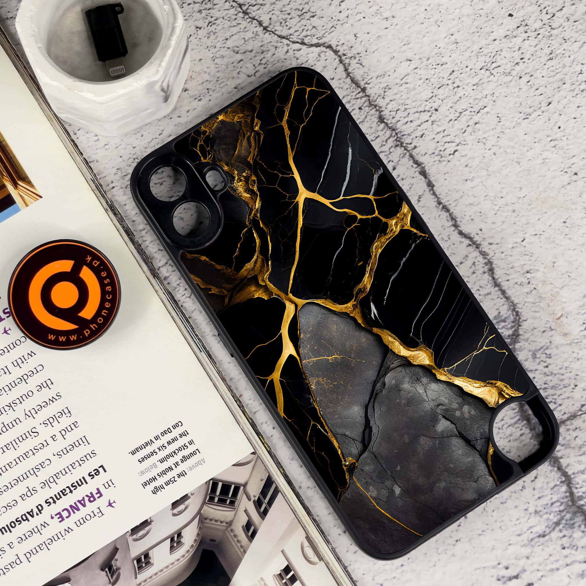 Nothing CMF Phone 1 - Liquid Marble Series - Premium Metal Printed soft Bumper Shock Proof Case