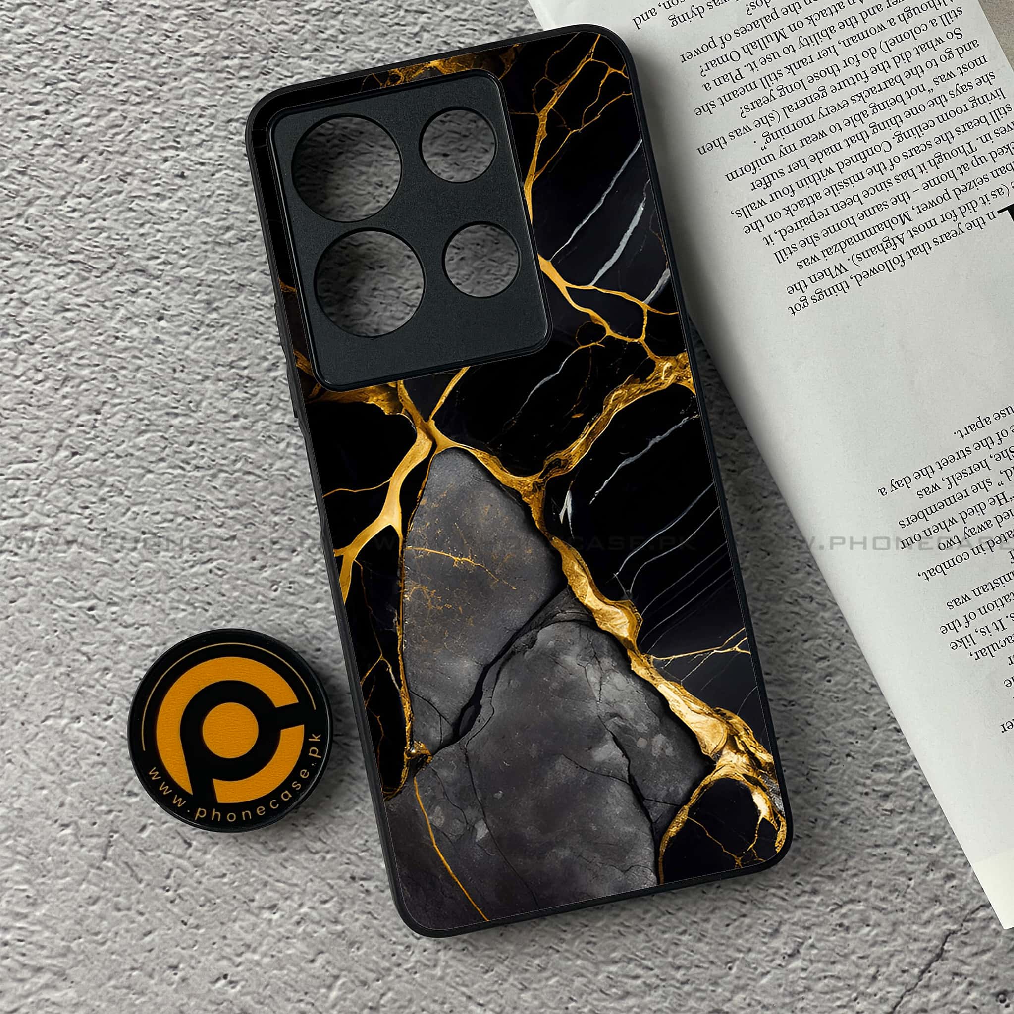 Infinix Note 30 - Liquid Marble Series - Premium Printed Glass soft Bumper shock Proof Case