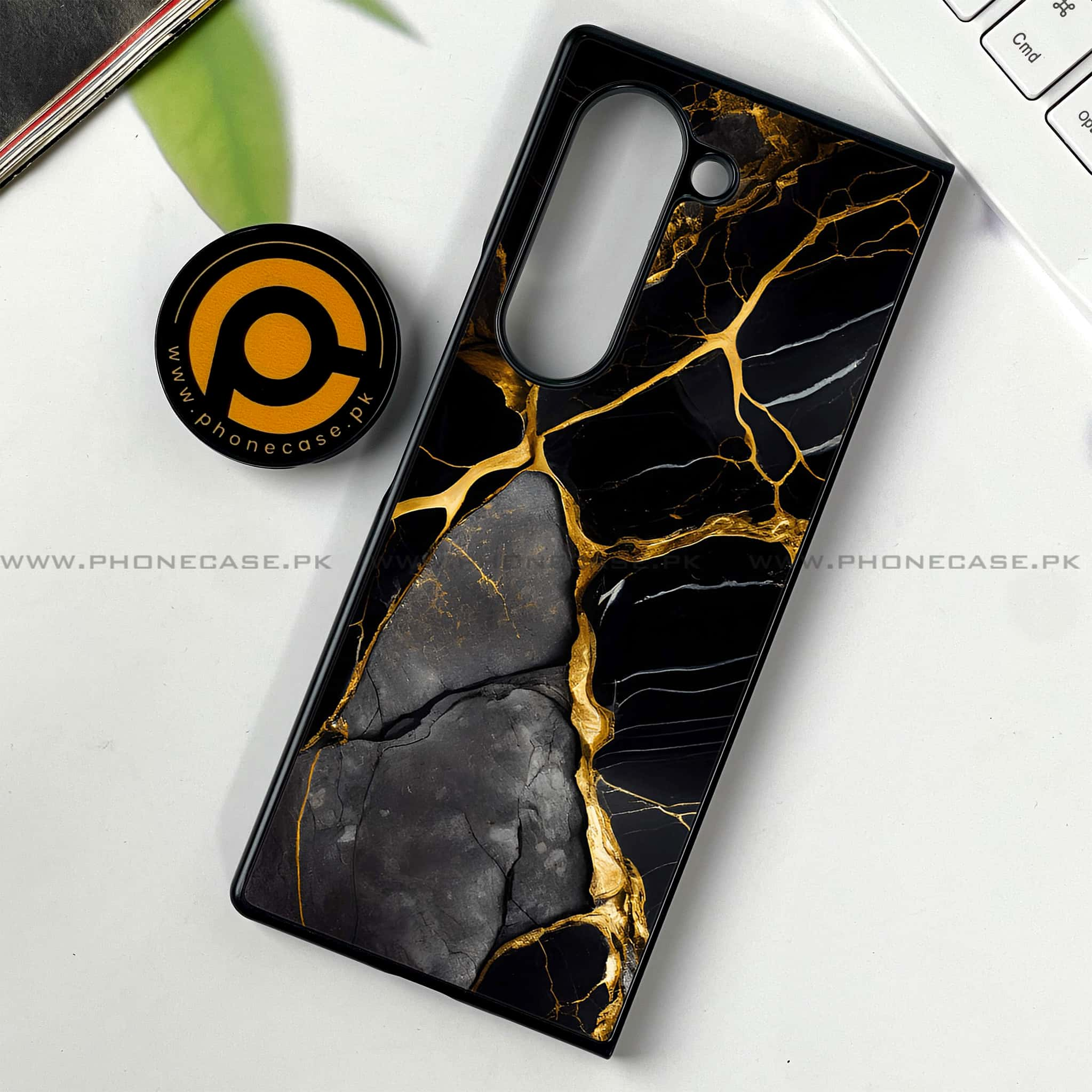 Samsung Galaxy Z Fold 6 - Liquid Marble Series - Premium Printed Metal soft Bumper shock Proof Case